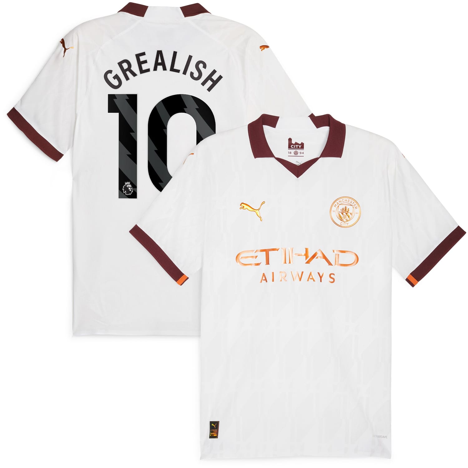Premier League Manchester City Away Authentic Jersey Shirt 2023-24 player Jack Grealish 10 printing for Men