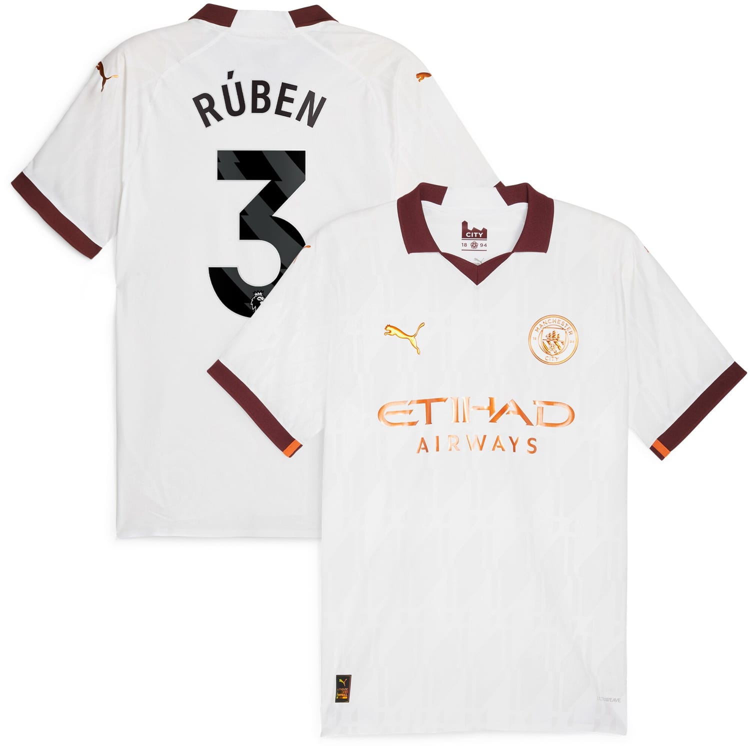 Premier League Manchester City Away Authentic Jersey Shirt 2023-24 player Rúben Dias 3 printing for Men
