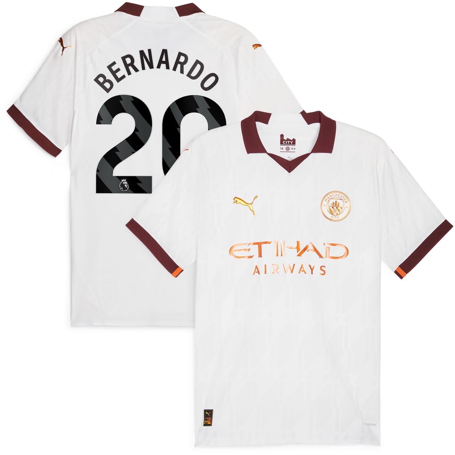 Premier League Manchester City Away Authentic Jersey Shirt 2023-24 player Bernardo Silva 20 printing for Men
