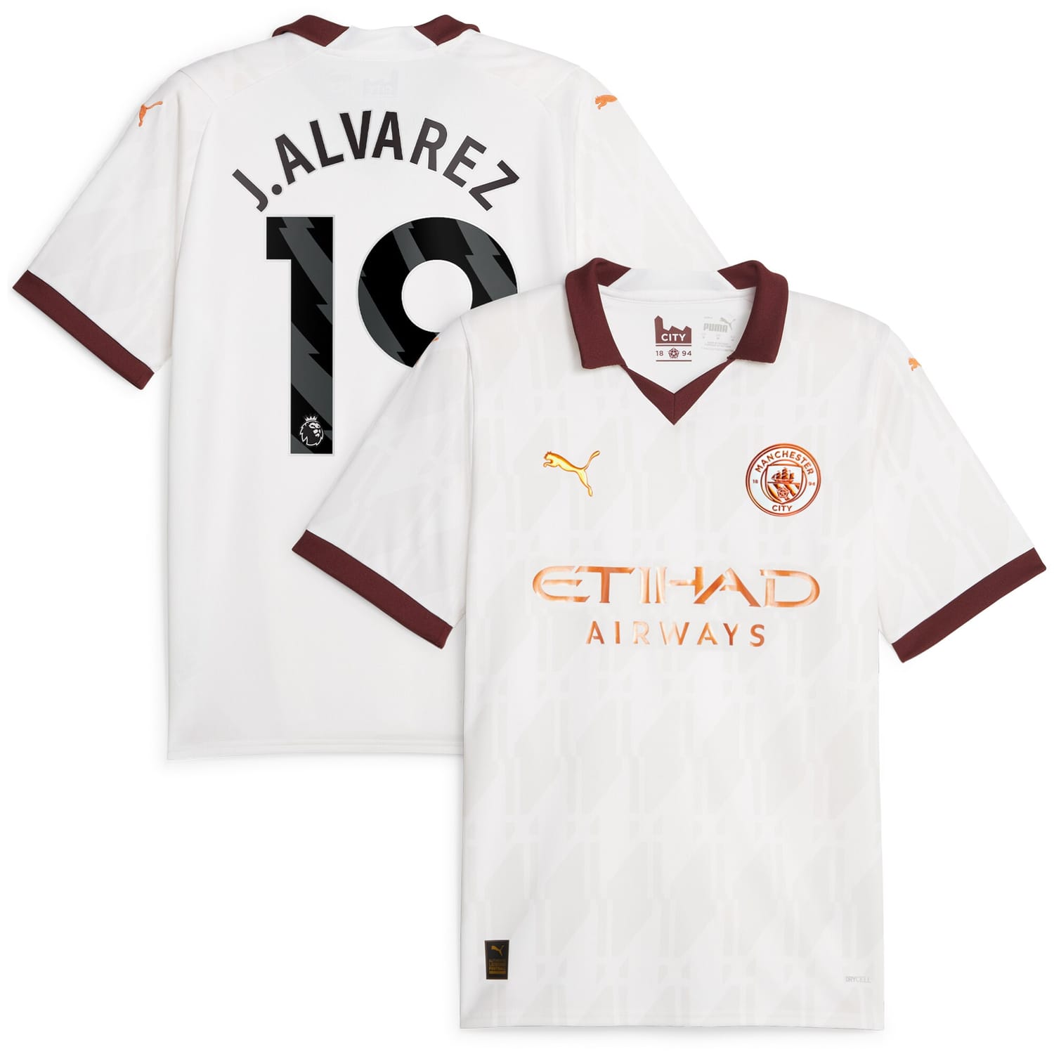 Premier League Manchester City Away Jersey Shirt 2023-24 player Julián Álvarez 19 printing for Men