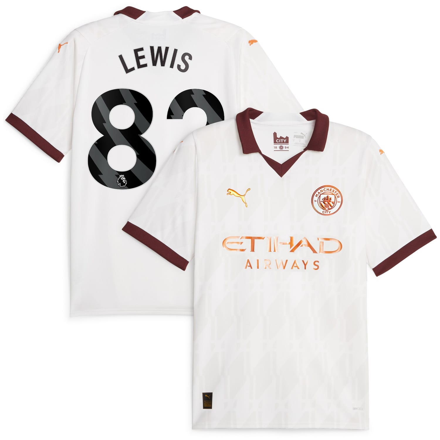 Premier League Manchester City Away Jersey Shirt 2023-24 player Rico Lewis 82 printing for Men