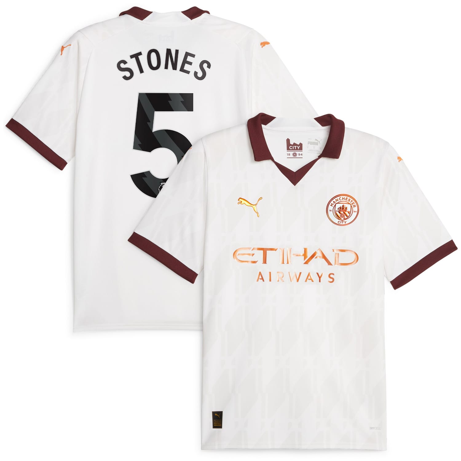 Premier League Manchester City Away Jersey Shirt 2023-24 player John Stones 5 printing for Men
