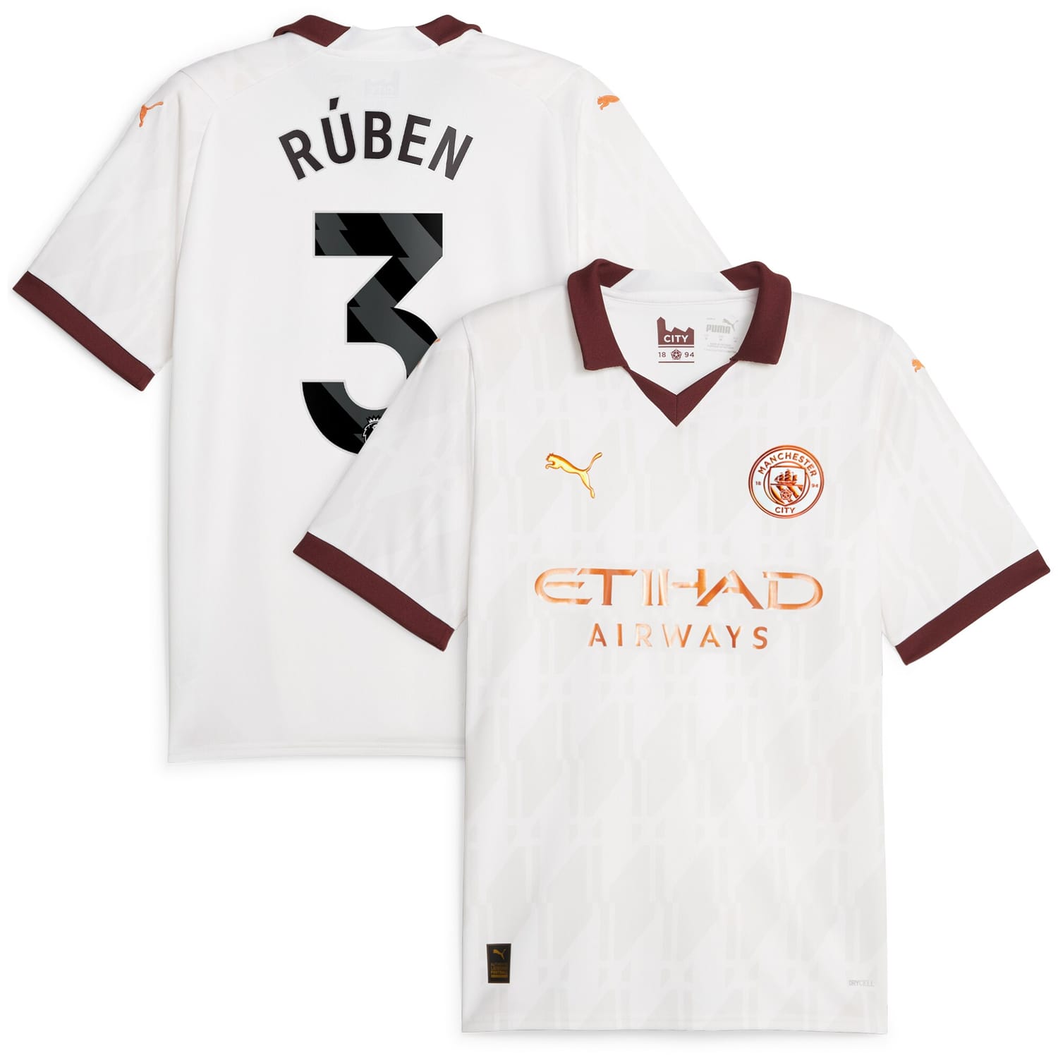 Premier League Manchester City Away Jersey Shirt 2023-24 player Rúben Dias 3 printing for Men