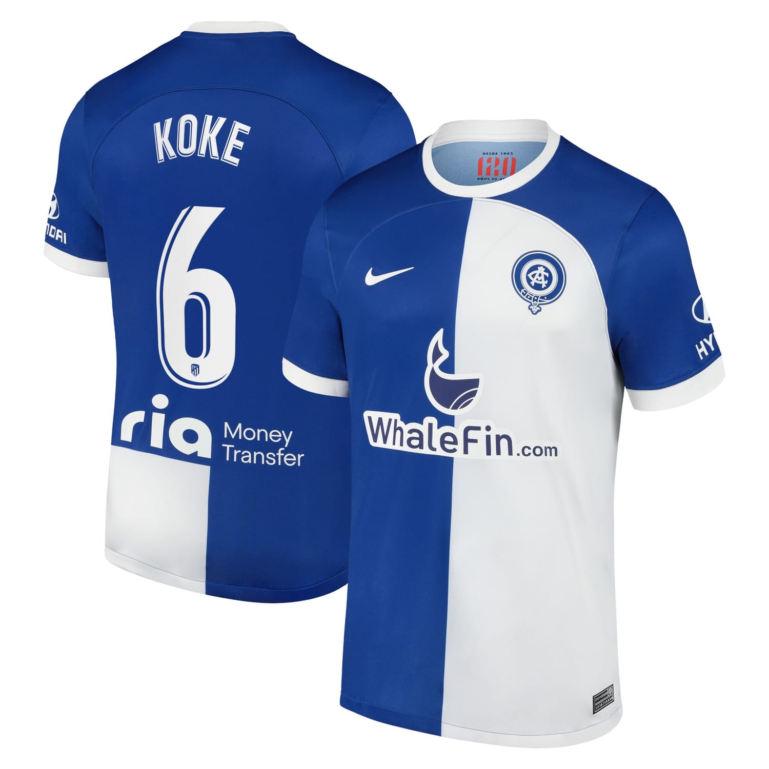 La Liga Atletico de Madrid Jersey Shirt 2022-23 player Koke 6 printing for Men
