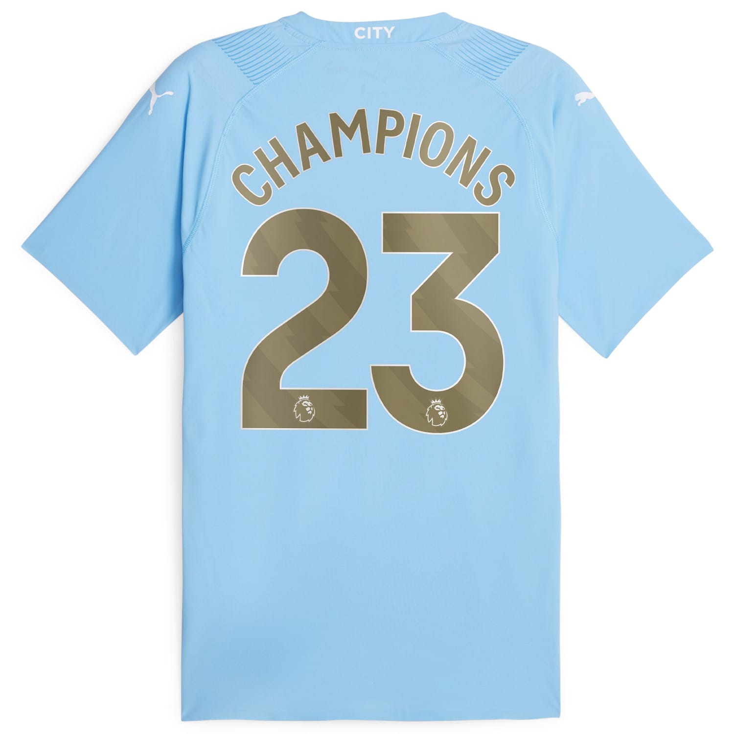 Premier League Champions Manchester City Home Authentic Jersey Shirt 2023-24 player Champions 23 printing for Men