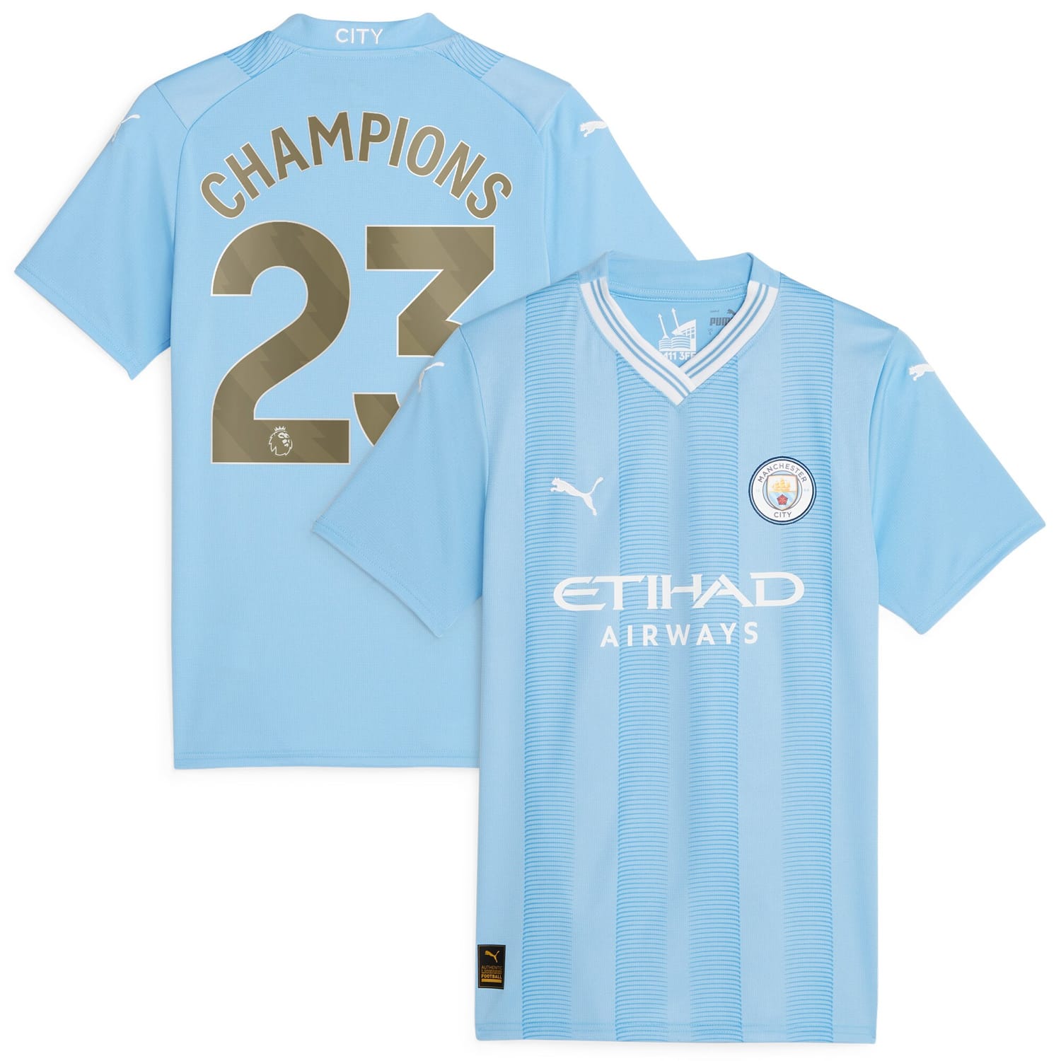 Premier League Champions Manchester City Home Jersey Shirt 2023-24 player Champions 23 printing for Women
