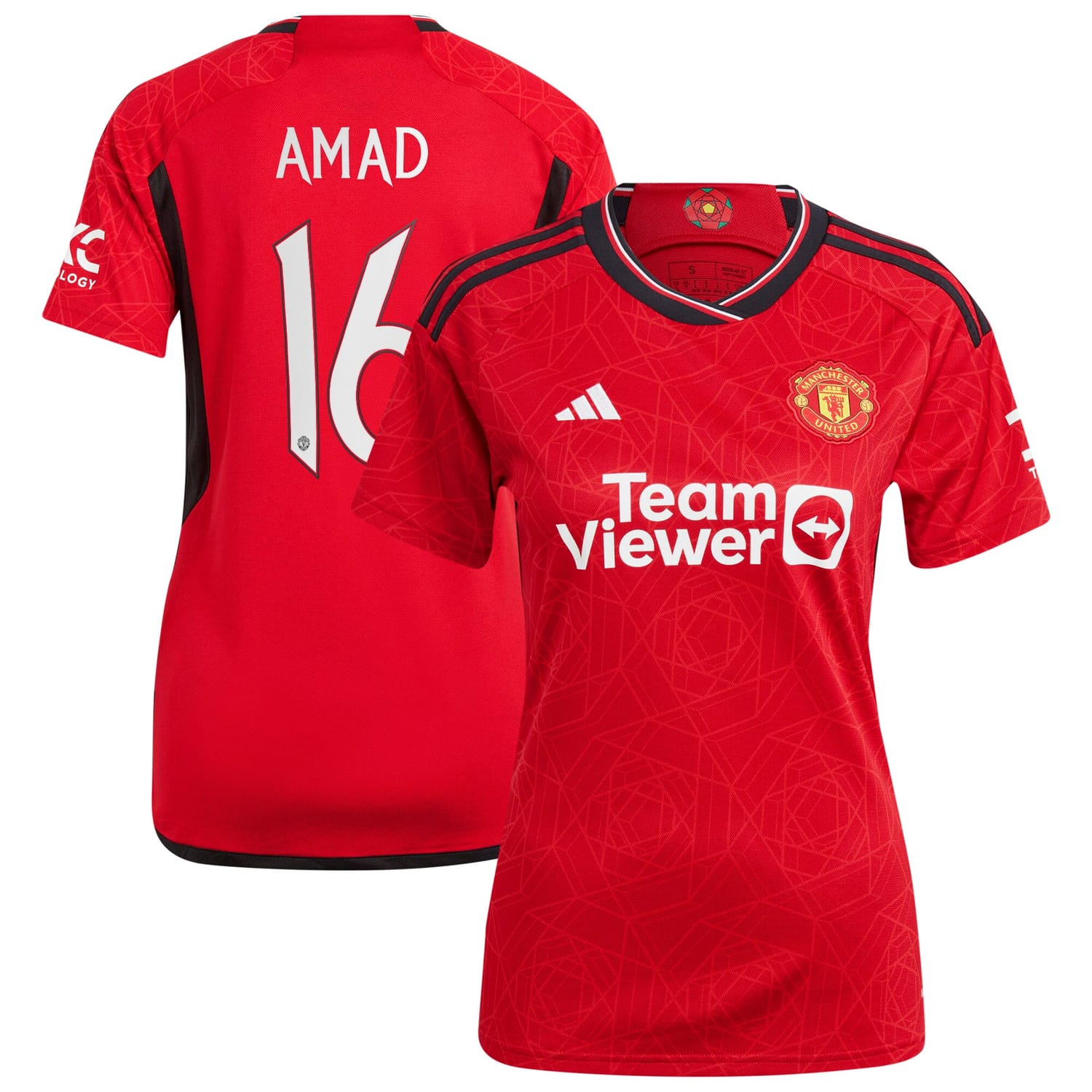 Premier League Manchester United Home Cup Jersey Shirt 2023-24 player Amad Diallo 16 printing for Women