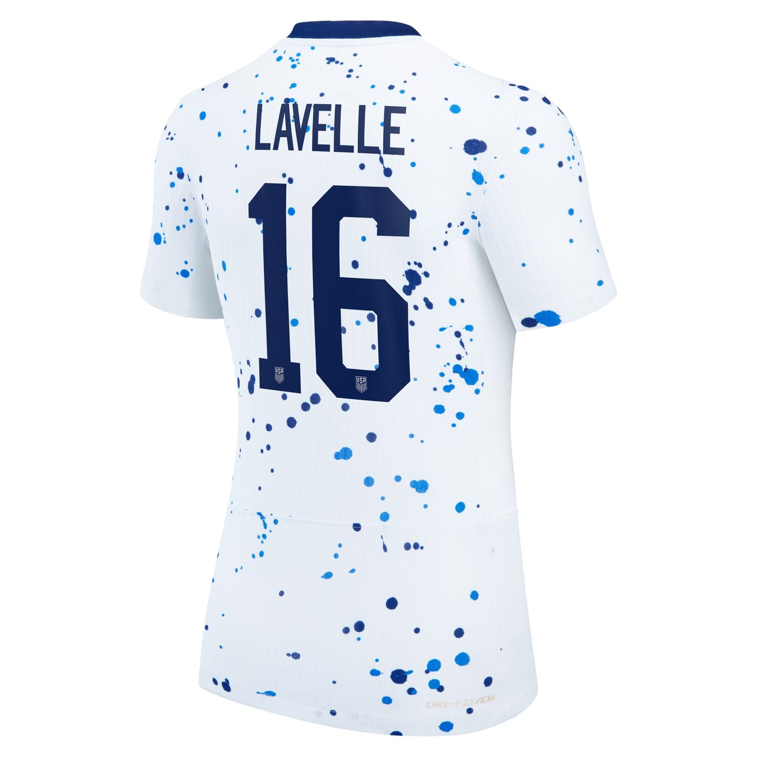 USWNT Home Authentic Jersey Shirt White 2023 player Rose Lavelle printing for Women