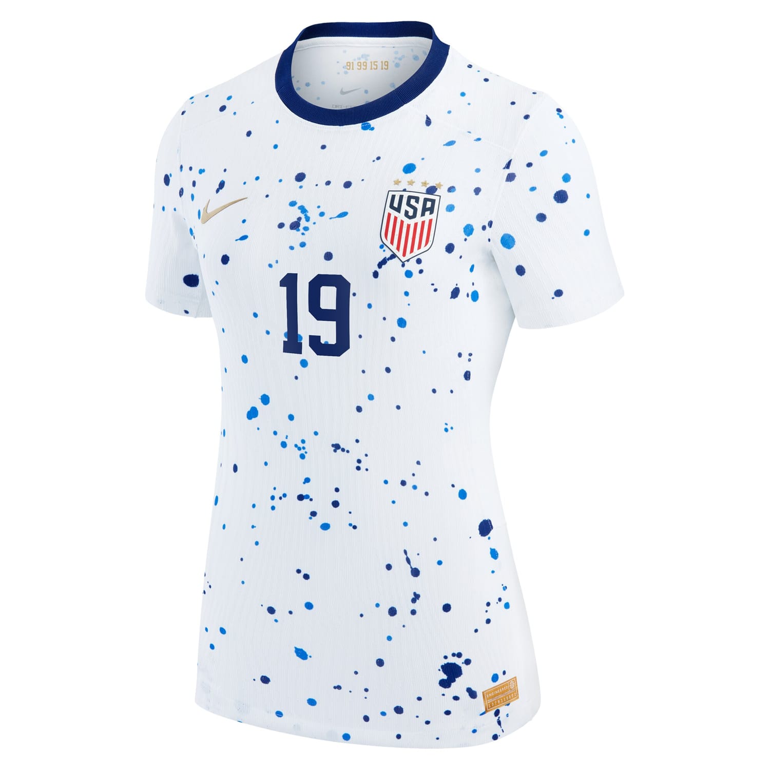 USWNT Home Authentic Jersey Shirt White 2023 player Crystal Dunn printing for Women