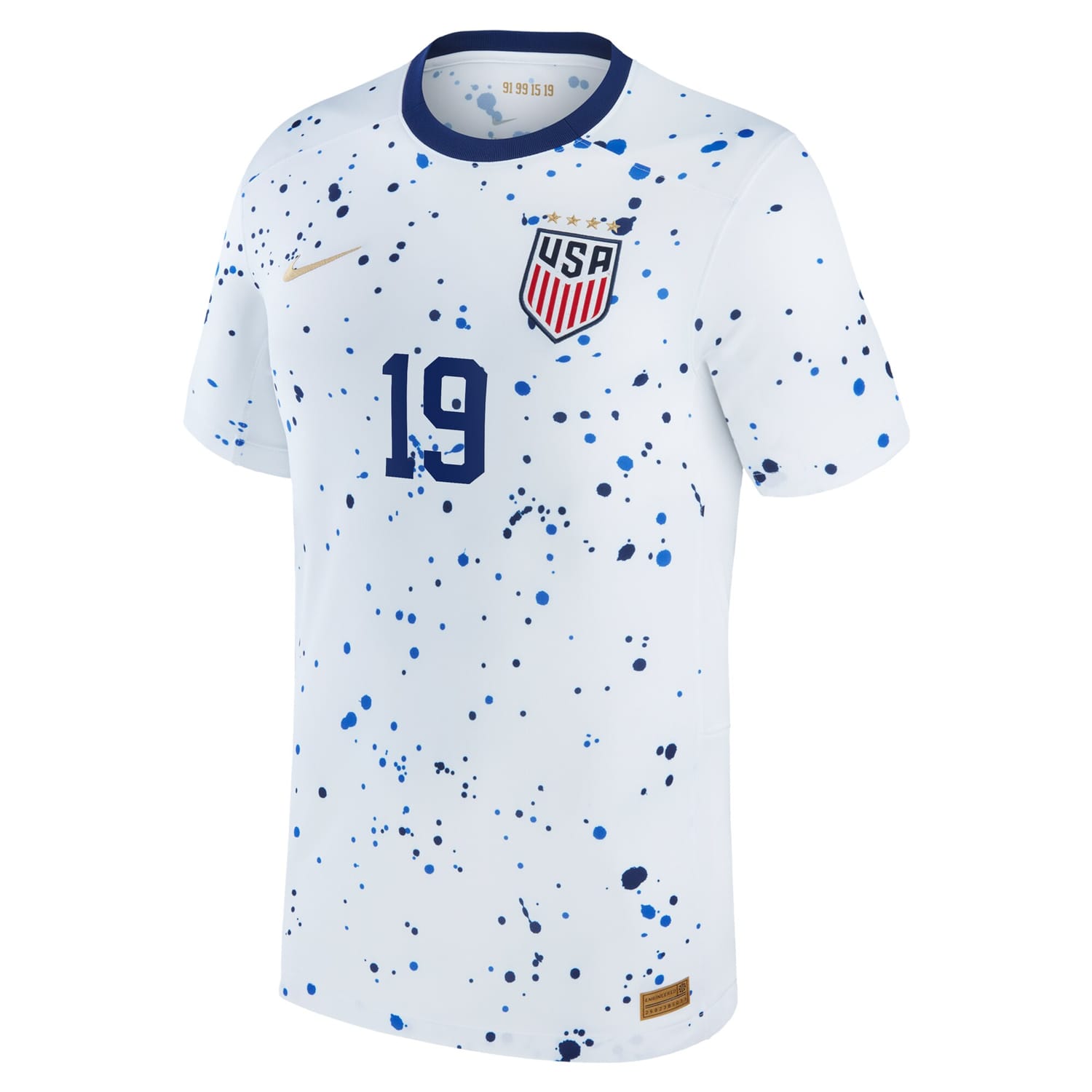 USWNT Home Jersey Shirt White 2023 player Crystal Dunn printing for Men