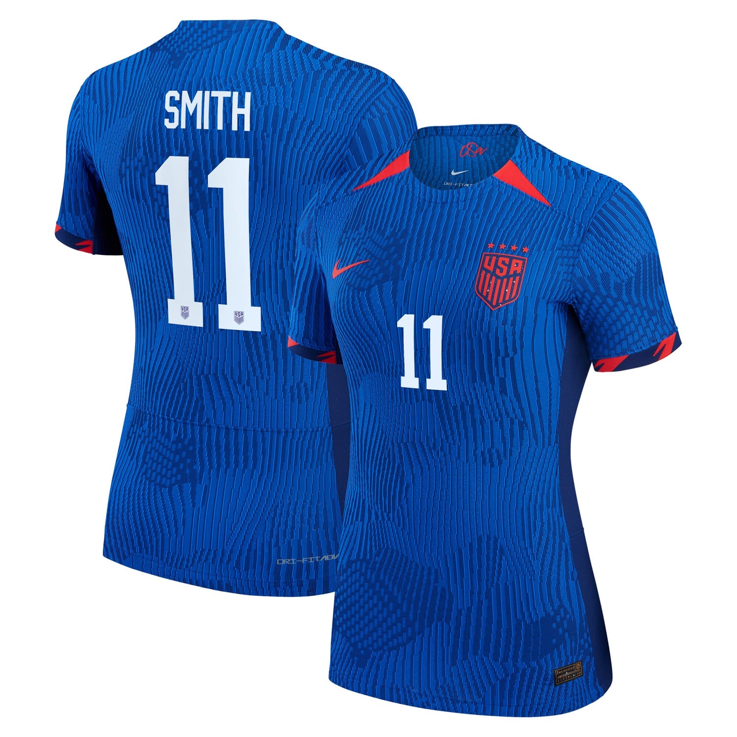 USWNT Away Authentic Jersey Shirt Royal 2023 player Sophia Smith printing for Women