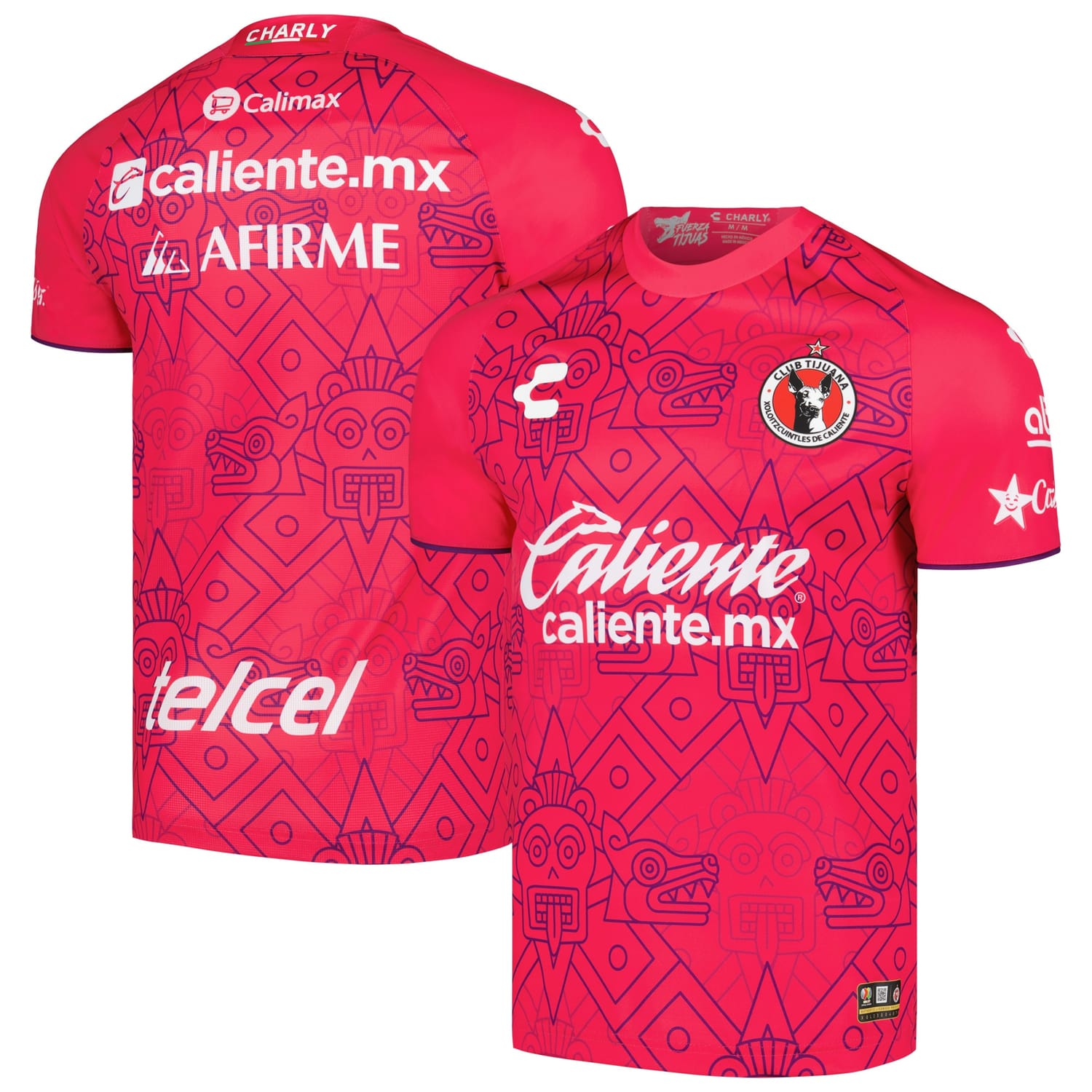 Liga MX Club Tijuana Home Goalkeeper Authentic Jersey Shirt Pink 2023-24 for Men