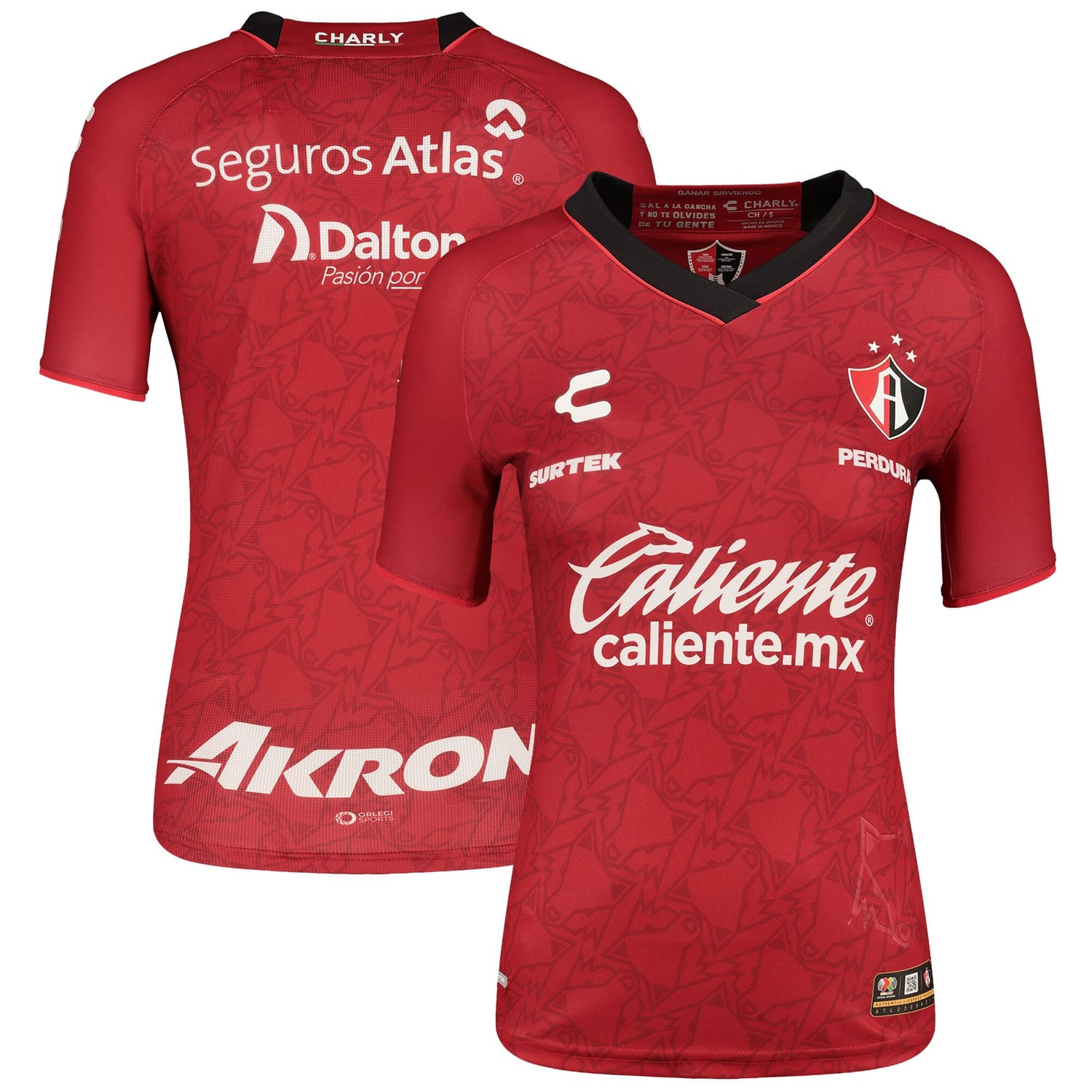 Liga MX Club Atlas Away Authentic Jersey Shirt Red 2023-24 for Women