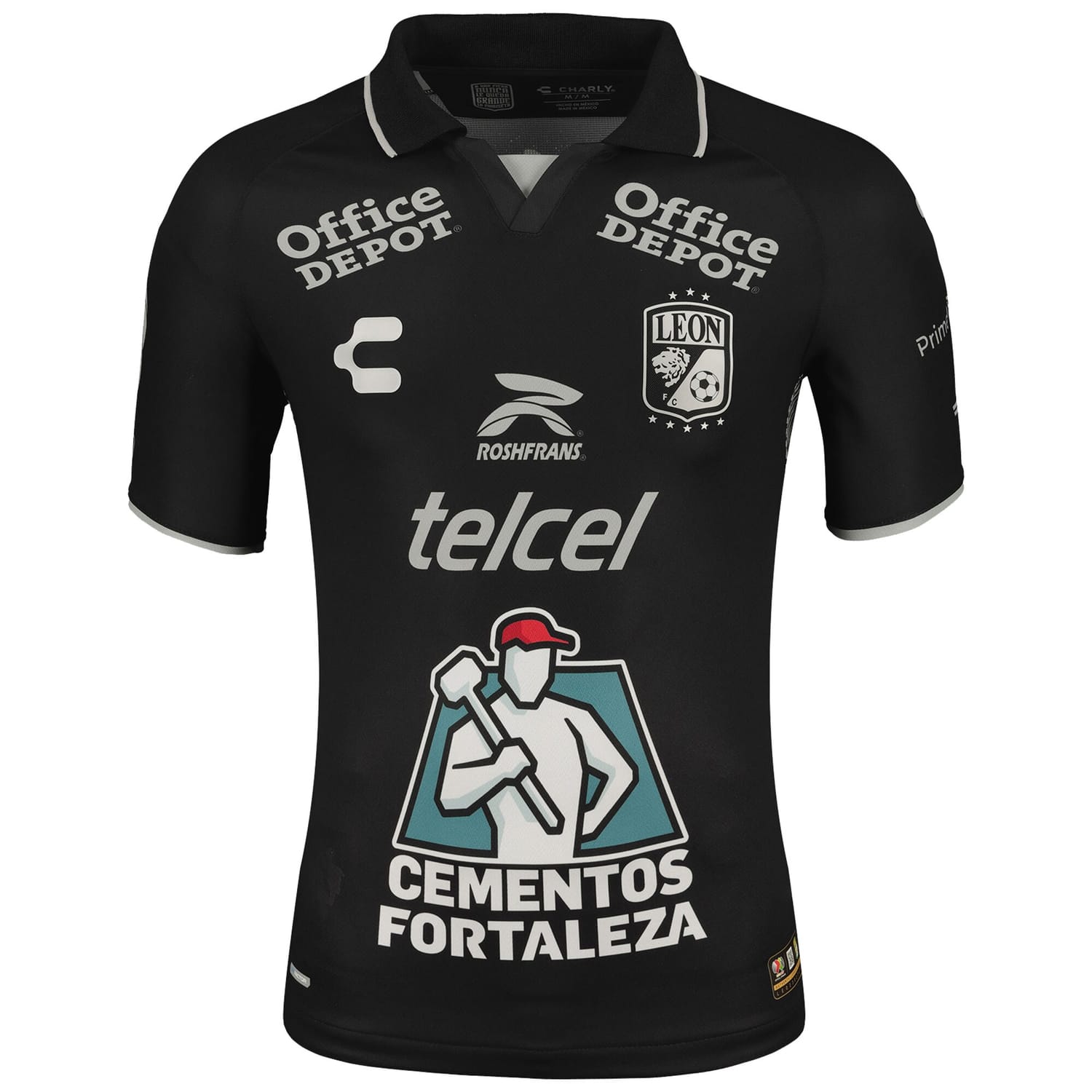 Liga MX Club Leon Away Authentic Jersey Shirt Black 2023-24 for Men