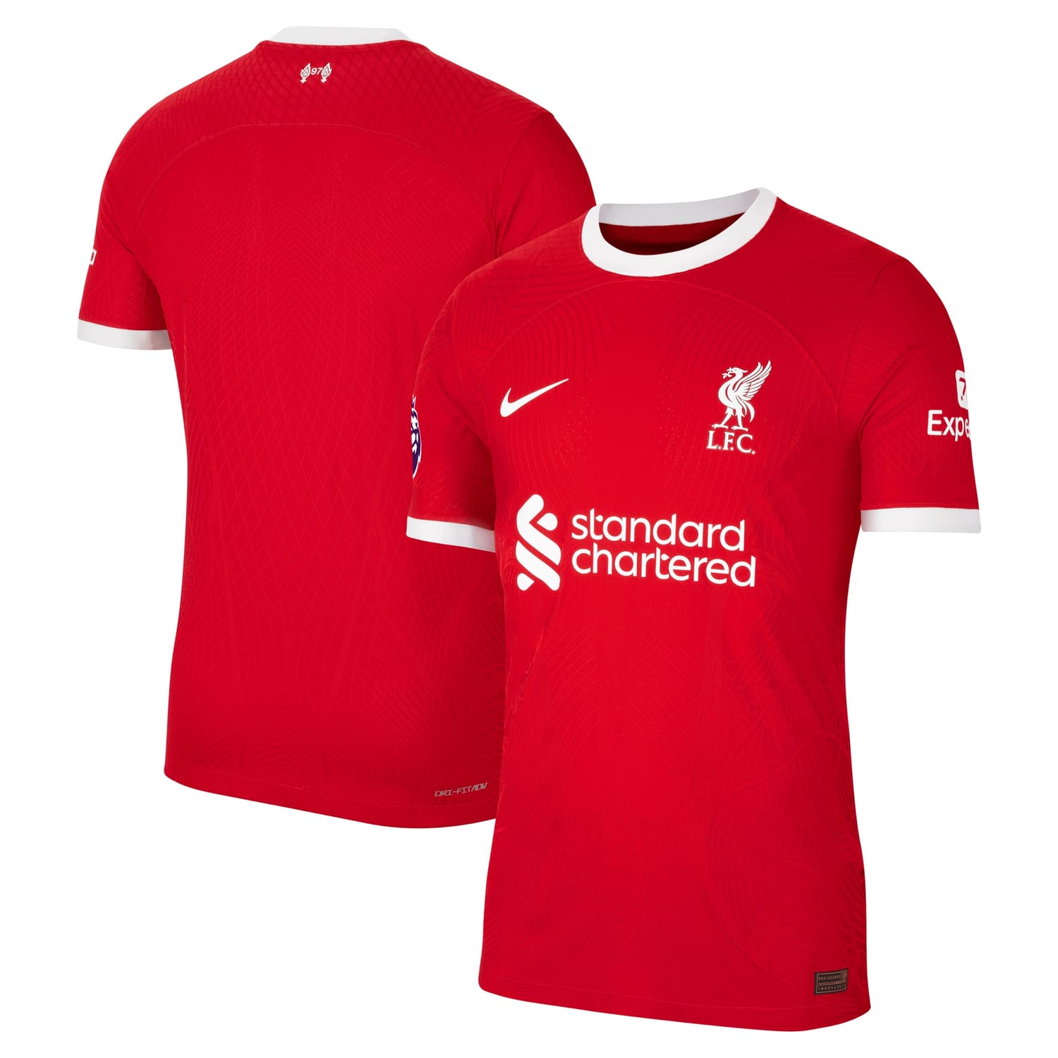 Premier League Liverpool Home Authentic Jersey Shirt Red 2023-24 for Men