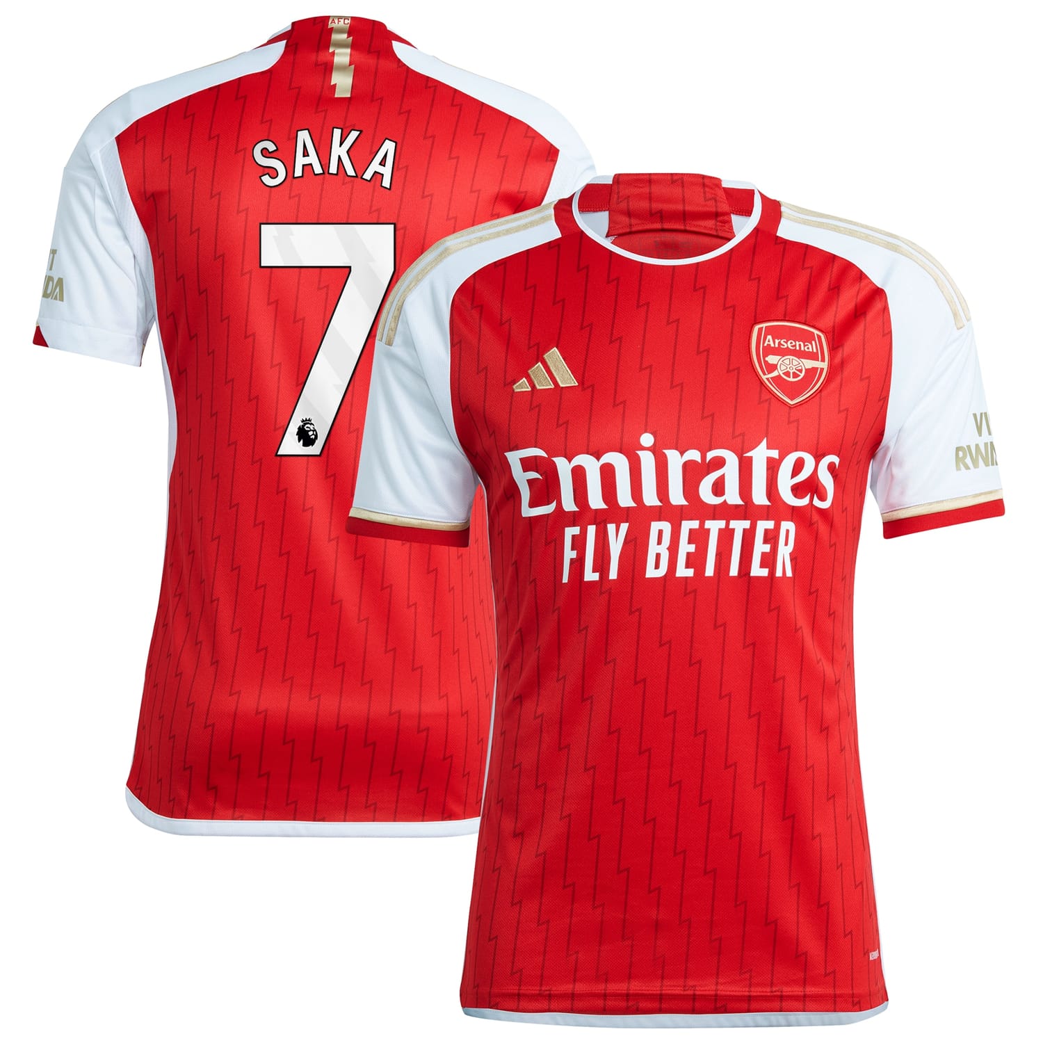 Premier League Arsenal Home Jersey Shirt Red 2023-24 player Bukayo Saka printing for Men