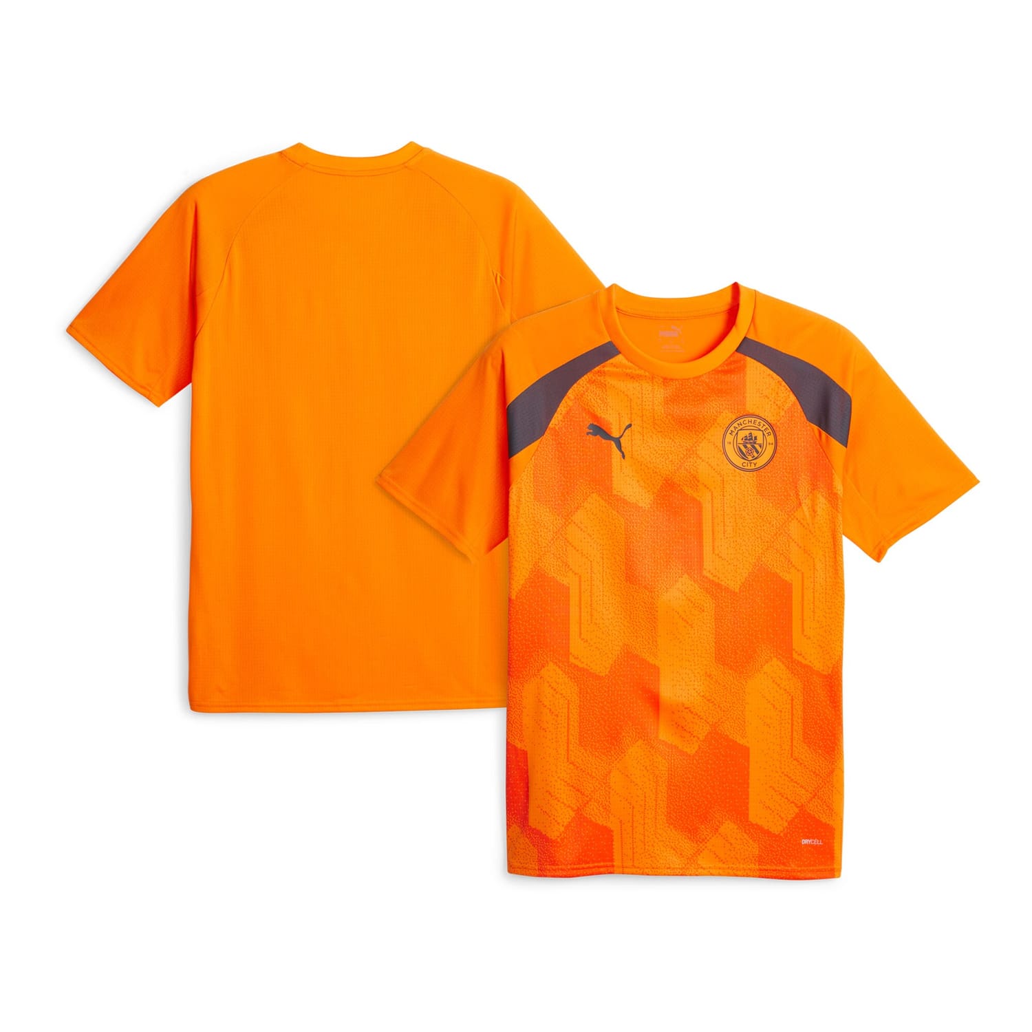 Premier League Manchester City Pre-Match Jersey Shirt Orange 2023-24 for Men