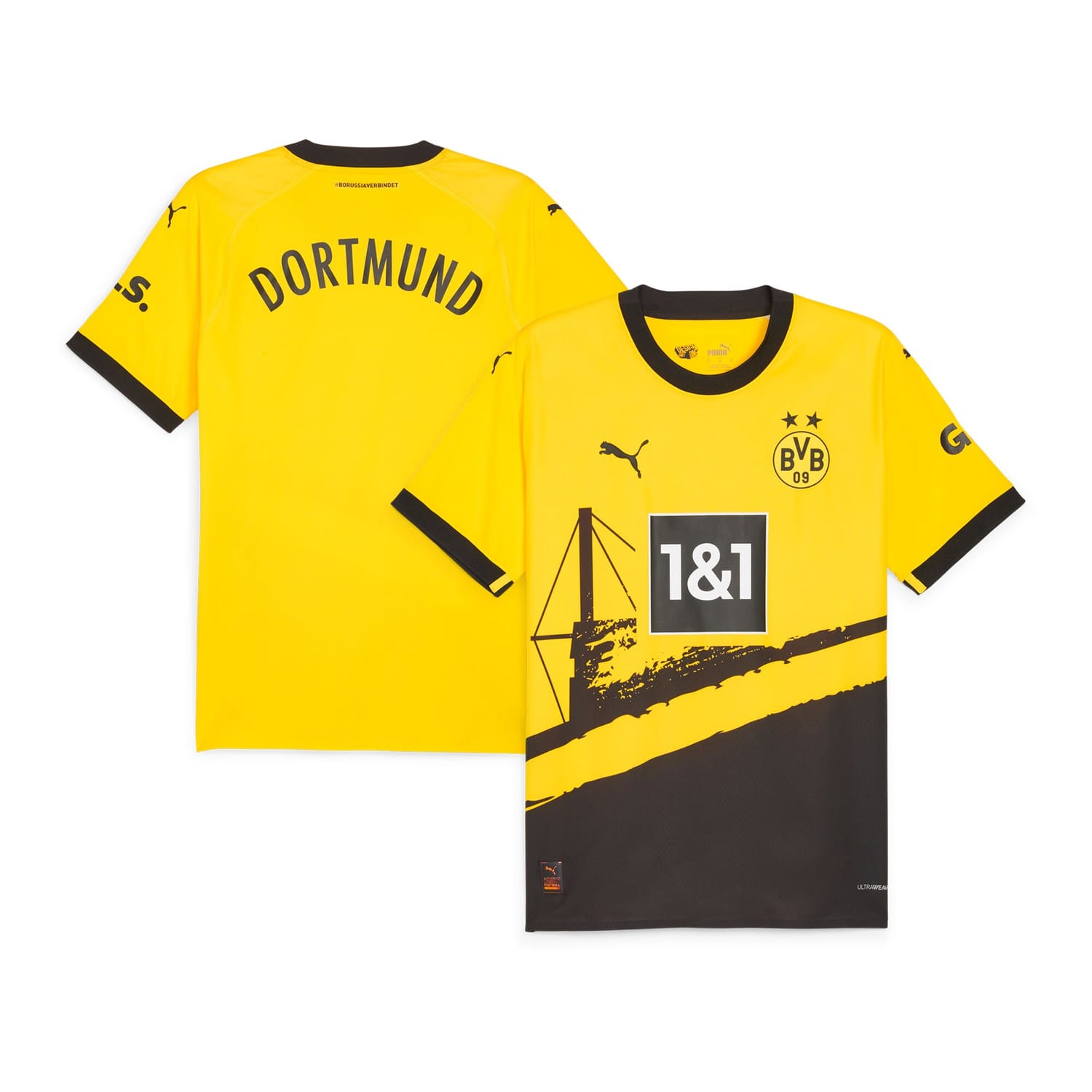 Bundesliga Borussia Dortmund Home Authentic Jersey Shirt Yellow 2023-24 for Men