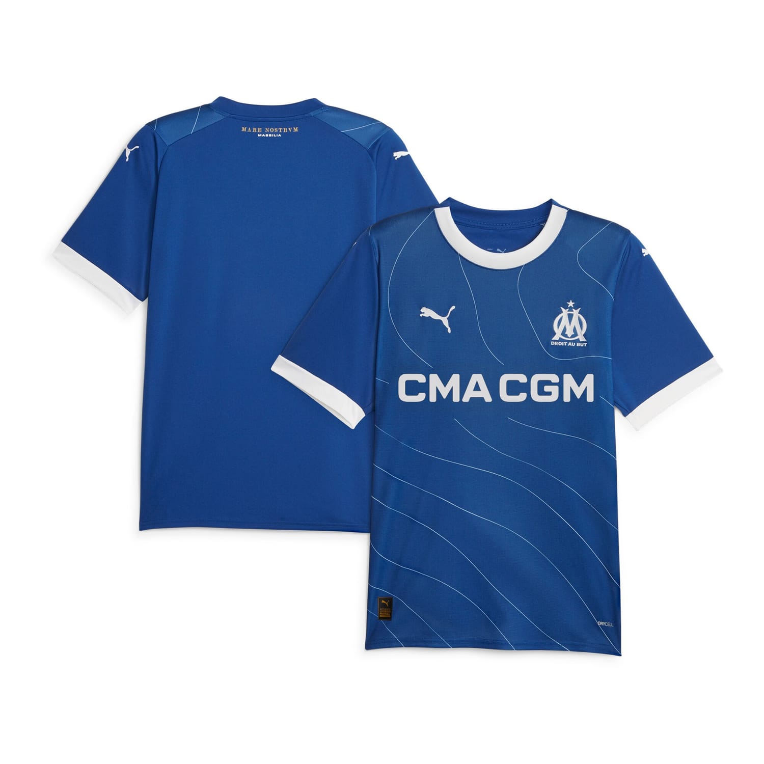Ligue 1 Olympique Marseille Away Jersey Shirt Blue 2023-24 for Men