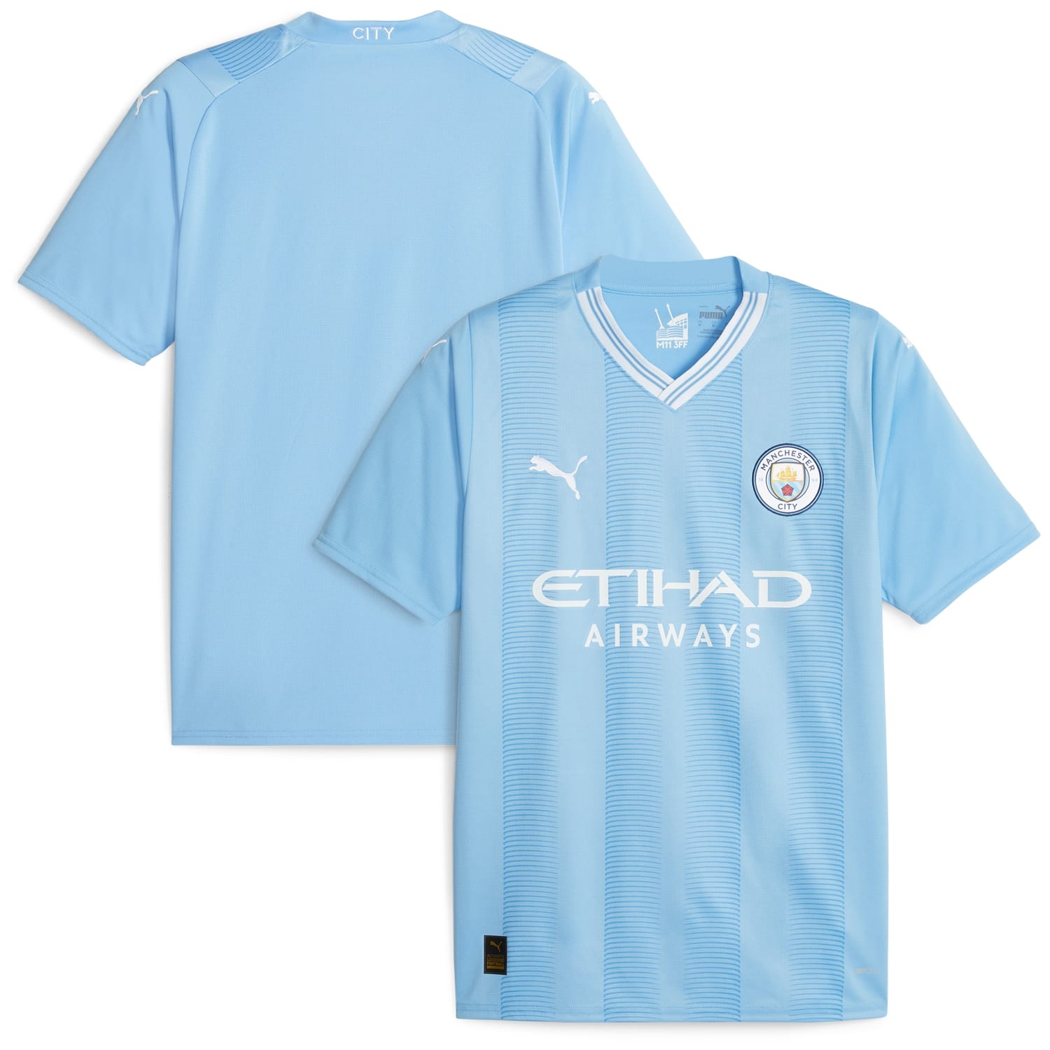Premier League Manchester City Home Jersey Shirt Sky Blue 2023-24 for Men