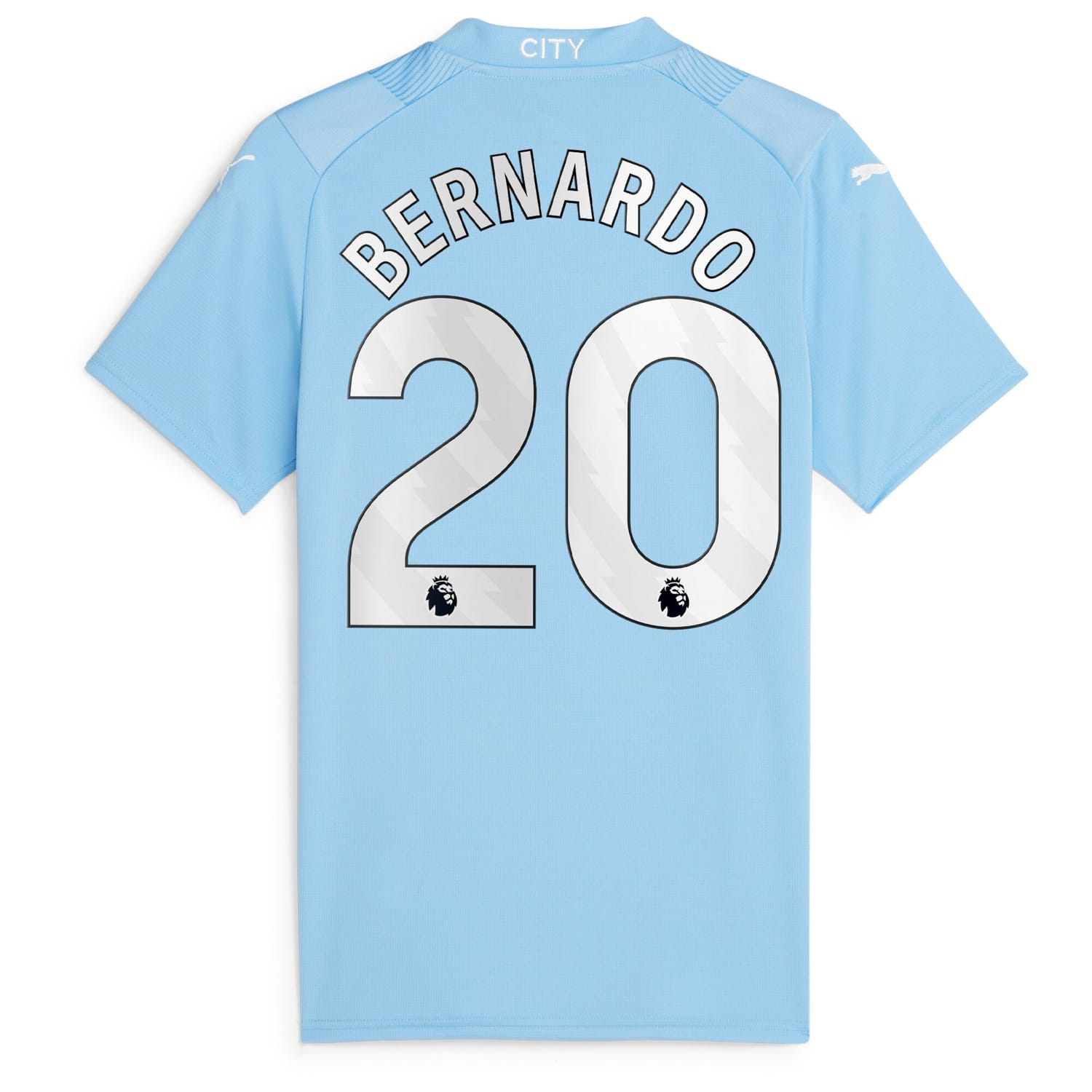 Premier League Manchester City Home Jersey Shirt Sky Blue 2023-24 player Bernardo Silva printing for Women