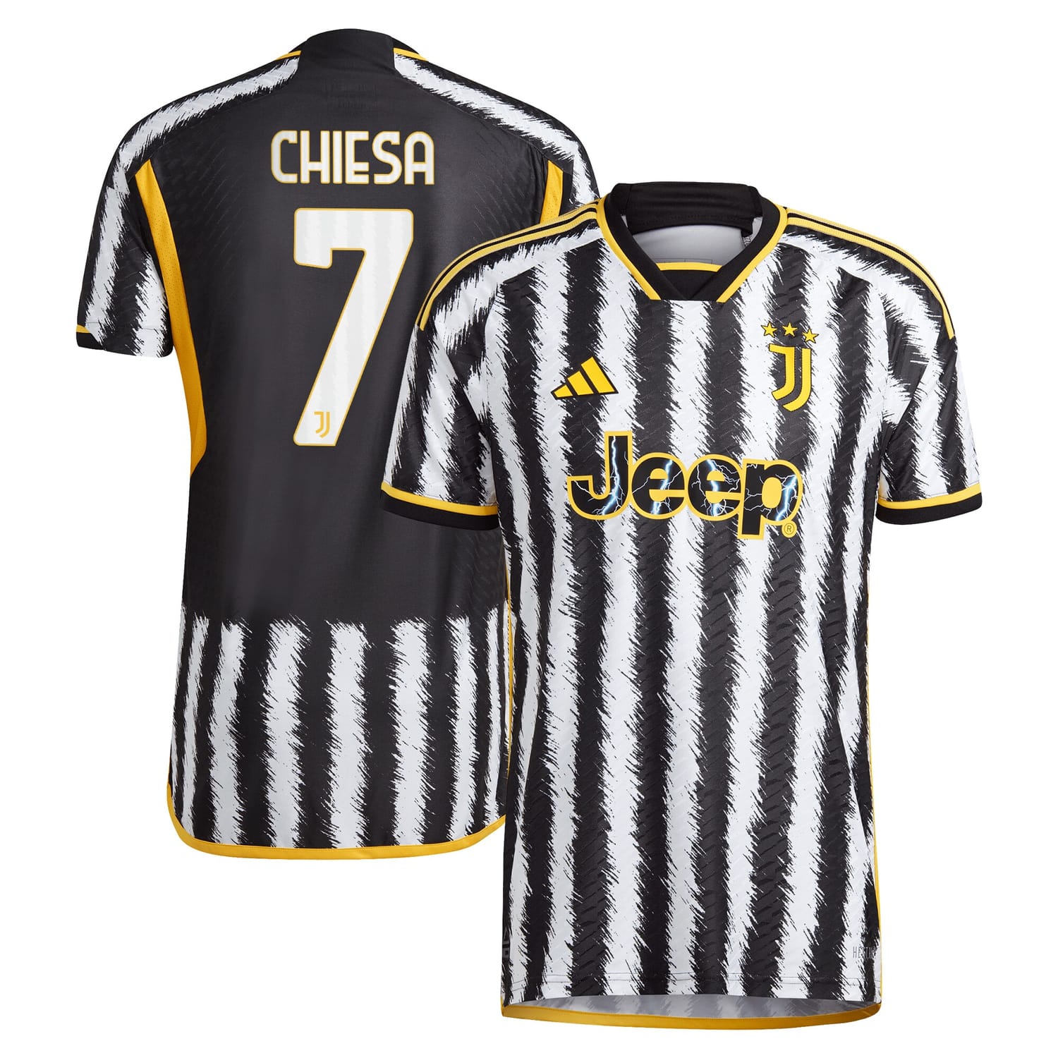 Serie A Juventus Home Authentic Jersey Shirt Black 2023-24 player Federico Chiesa printing for Men