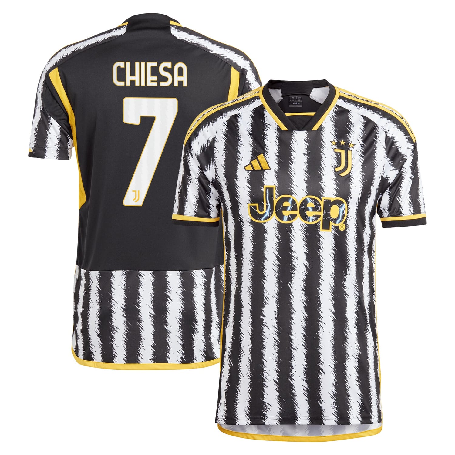 Serie A Juventus Home Jersey Shirt Black 2023-24 player Federico Chiesa printing for Men
