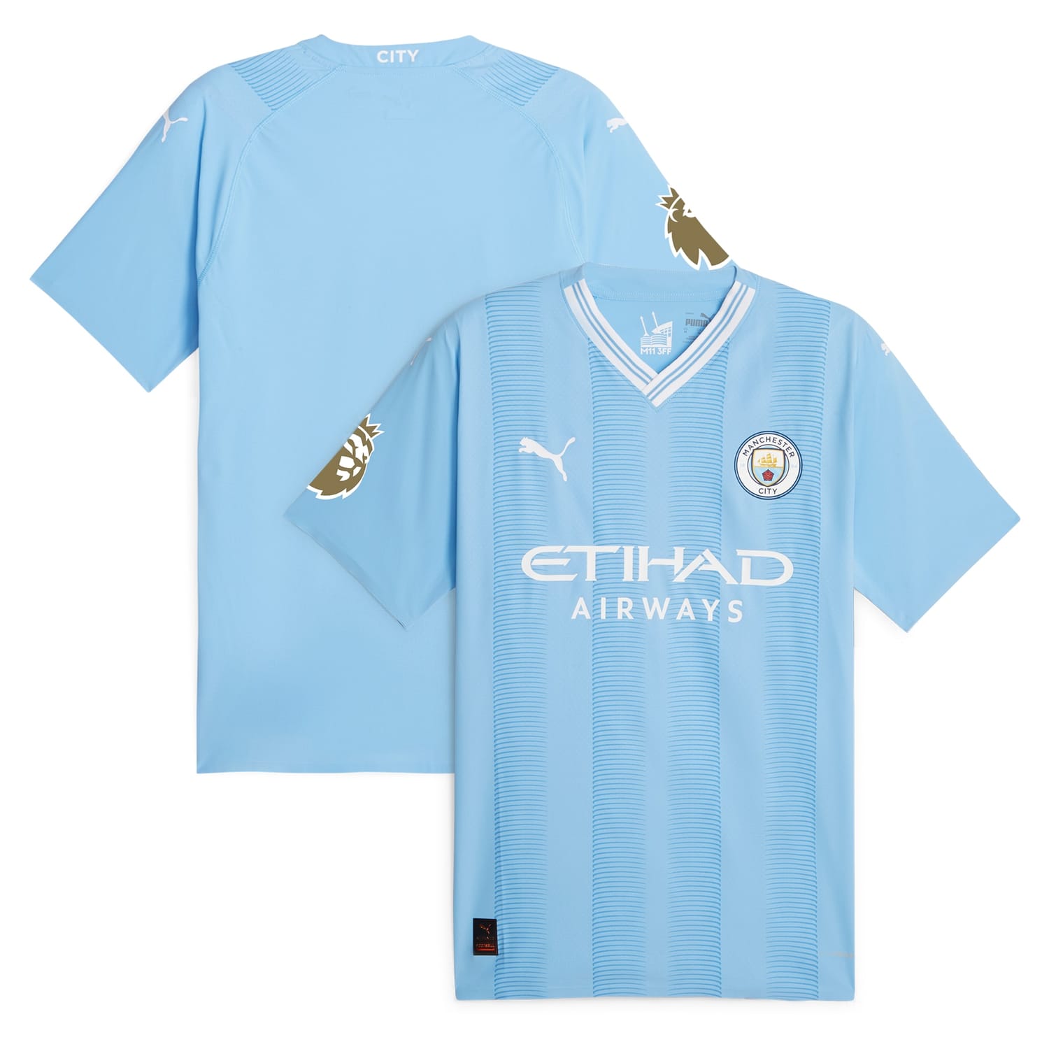 Premier League Manchester City Authentic Jersey Shirt Sky Blue 2023-24 for Men