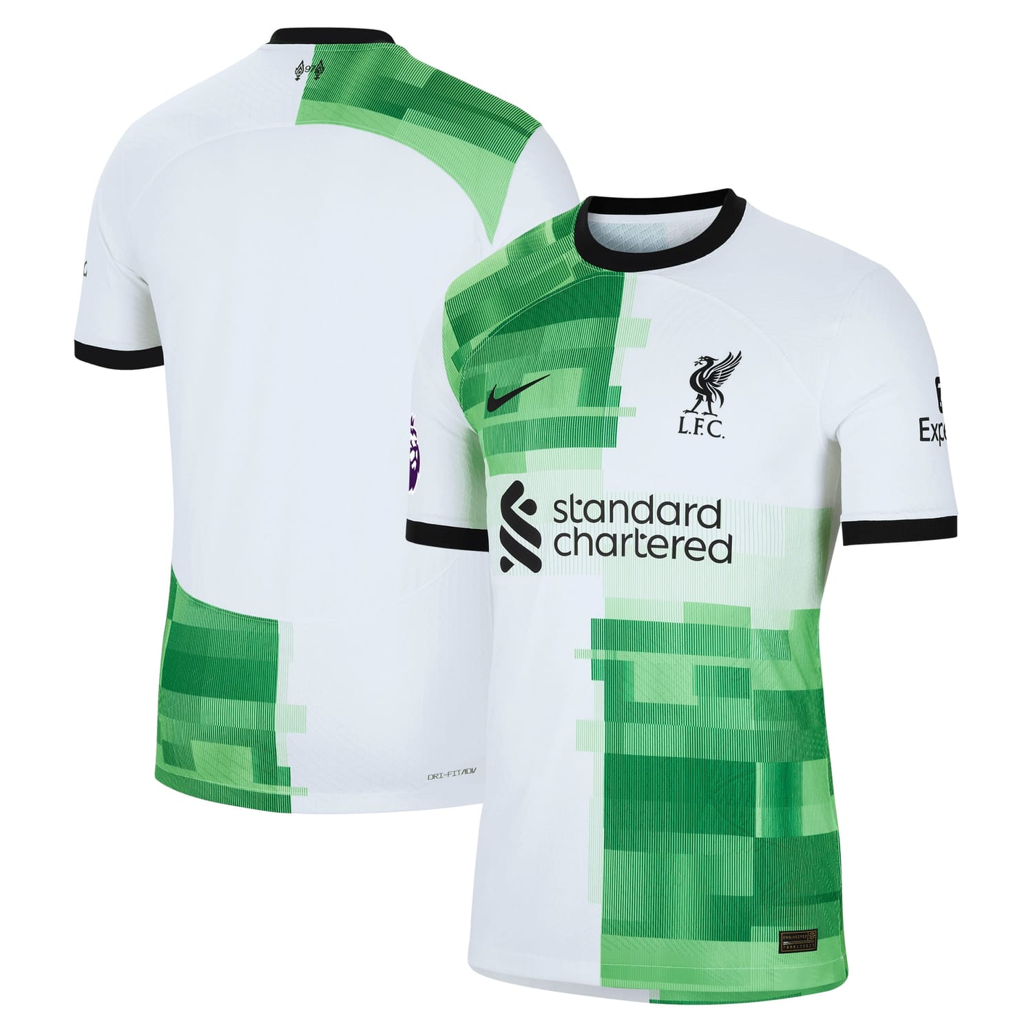 Premier League Liverpool Away Authentic Jersey Shirt White 2023-24 for Men