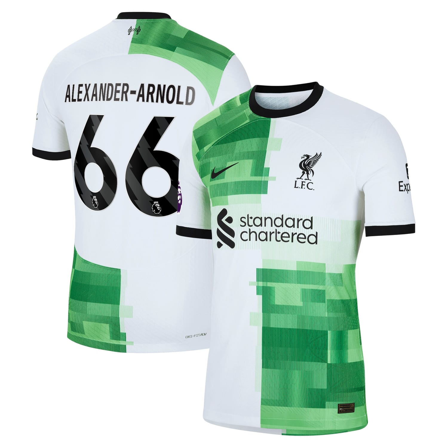 Premier League Liverpool Away Authentic Jersey Shirt White 2023-24 player Trent Alexander-Arnold printing for Men