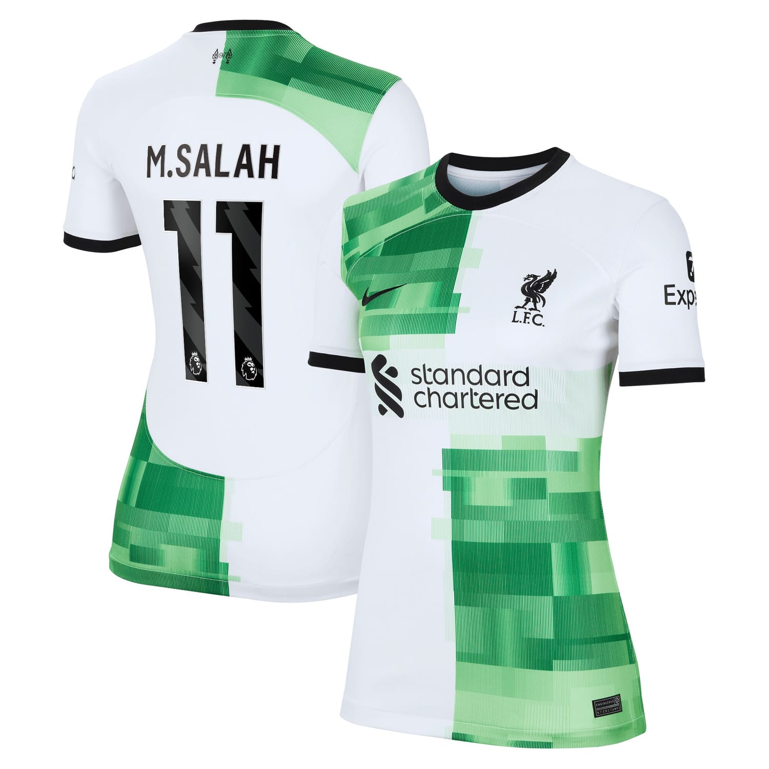 Premier League Liverpool Away Jersey Shirt White 2023-24 player Mohamed Salah printing for Women
