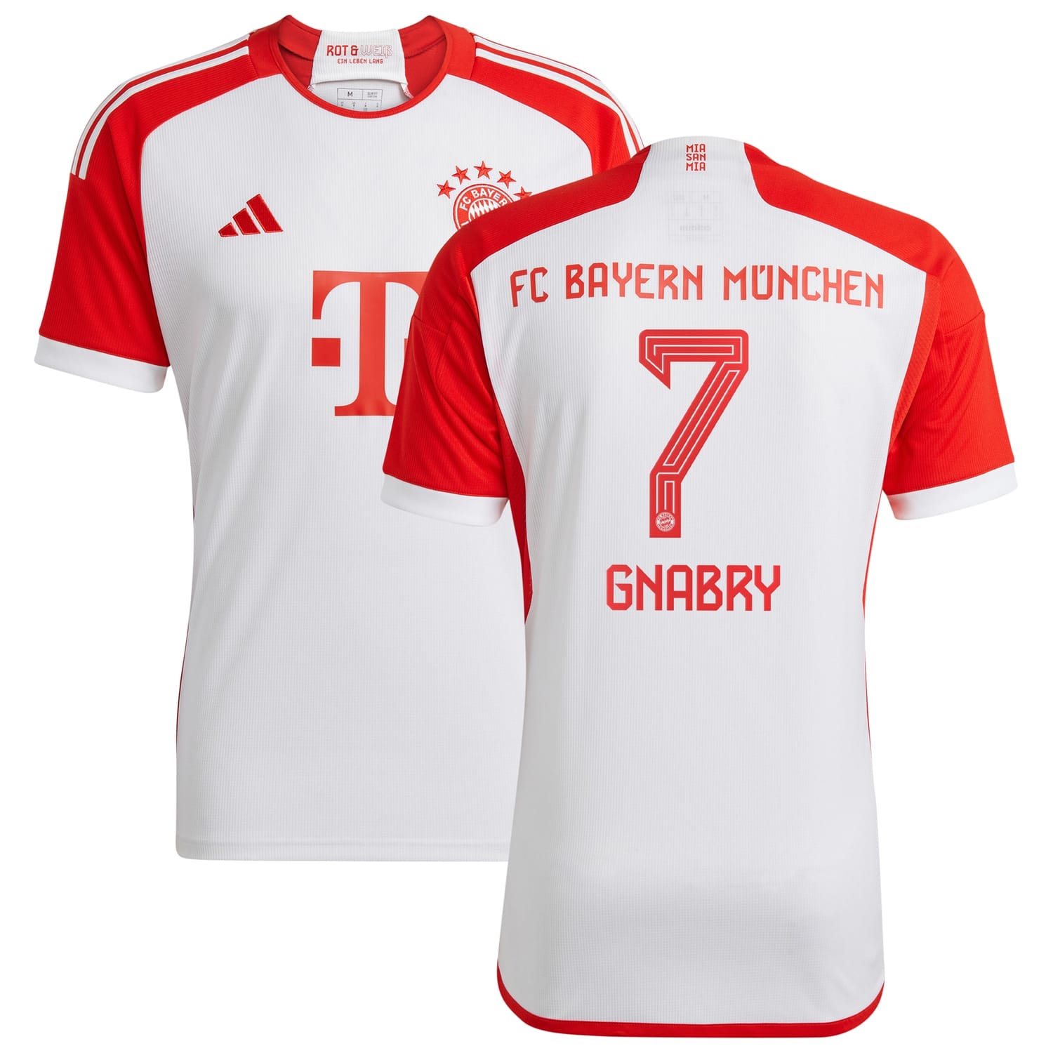 Bundesliga Bayern Munich Home Jersey Shirt White 2023-24 player Serge Gnabry printing for Men