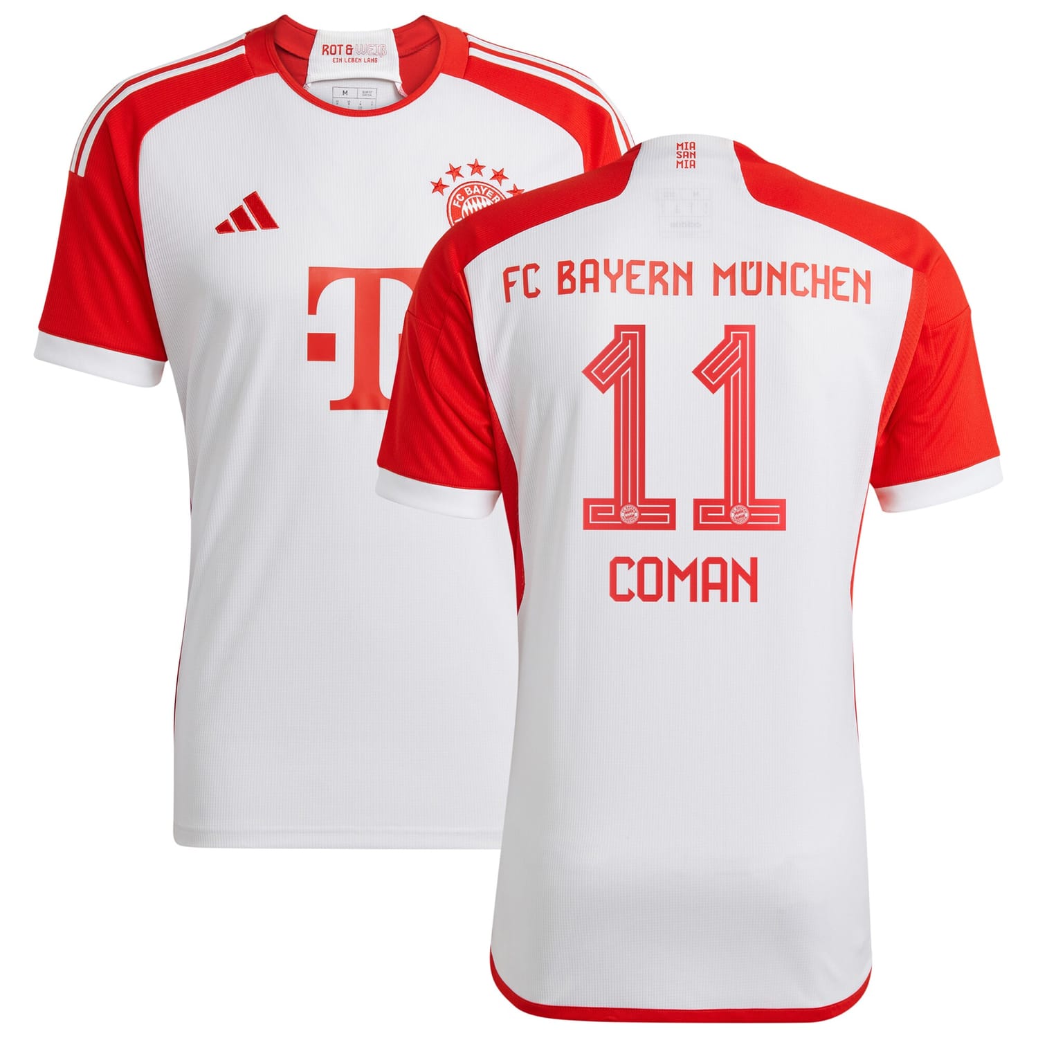 Bundesliga Bayern Munich Home Jersey Shirt White 2023-24 player Kingsley Coman printing for Men