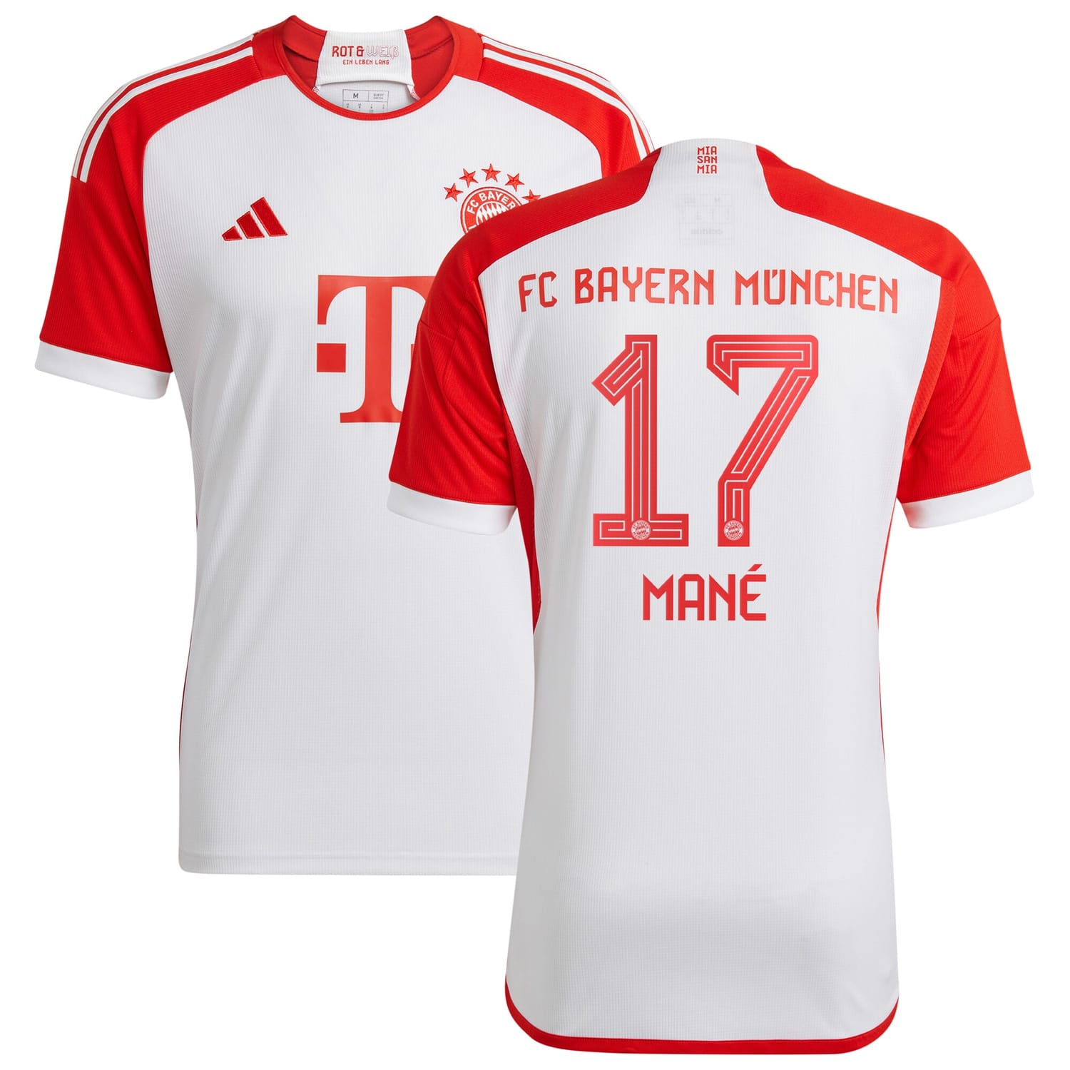 Bundesliga Bayern Munich Home Jersey Shirt White 2023-24 player Sadio Mané printing for Men