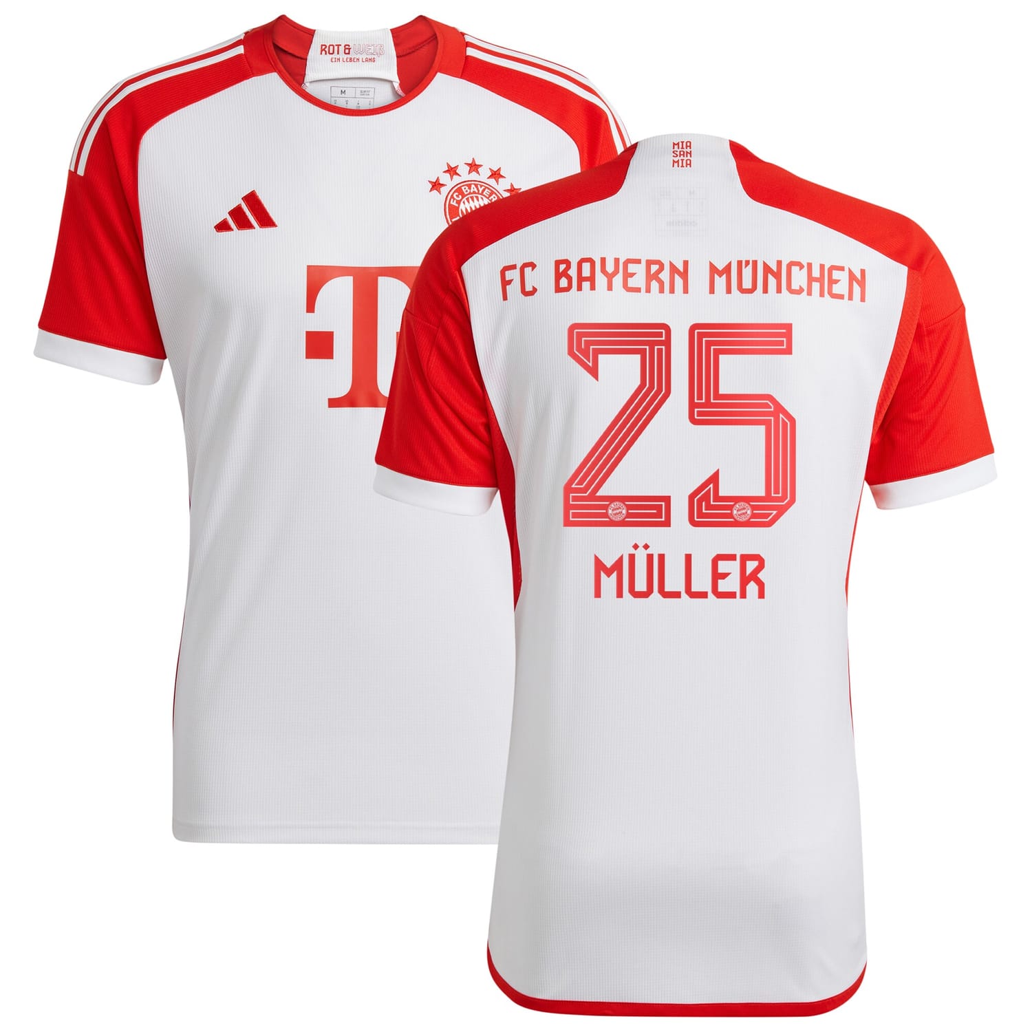 Bundesliga Bayern Munich Home Jersey Shirt White 2023-24 player Thomas Müller printing for Men