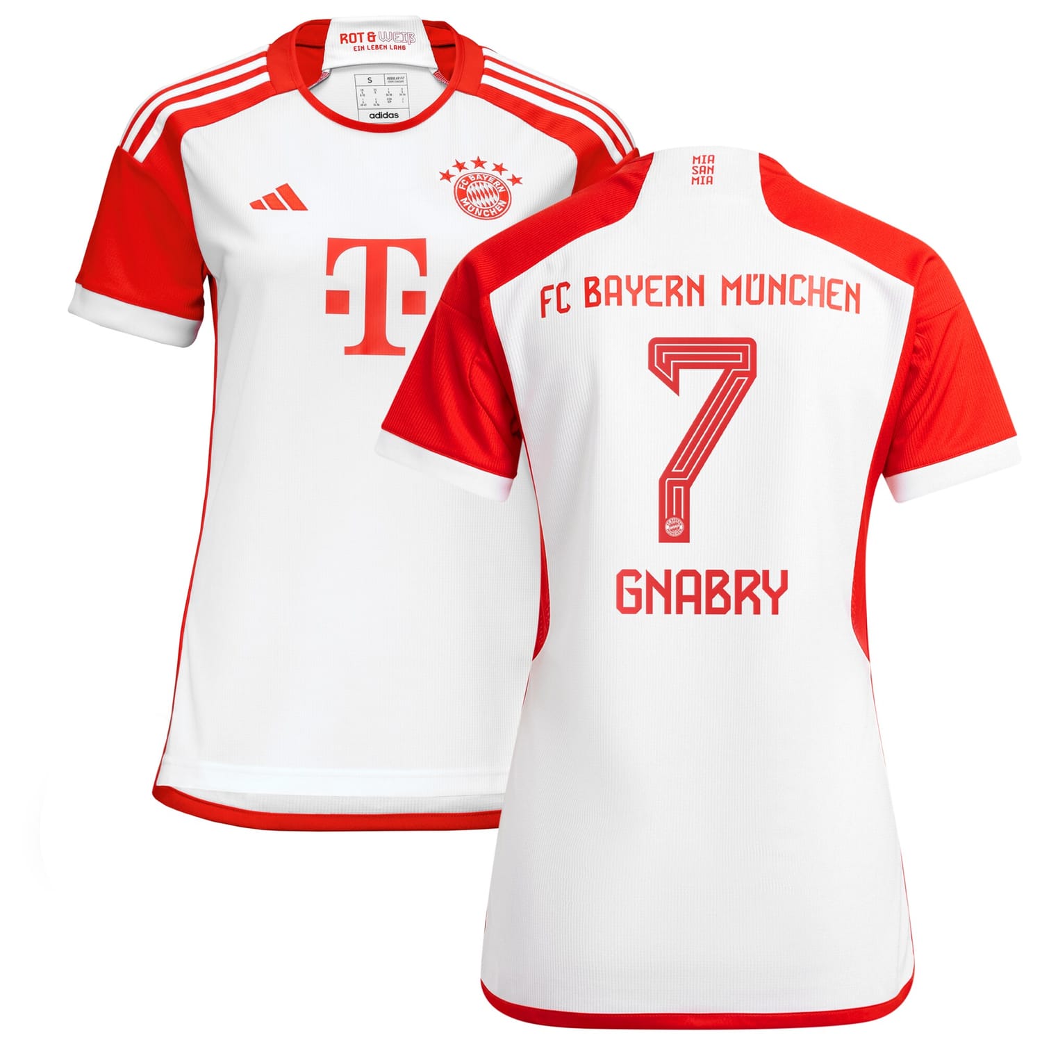 Bundesliga Bayern Munich Home Jersey Shirt White 2023-24 player Serge Gnabry printing for Women