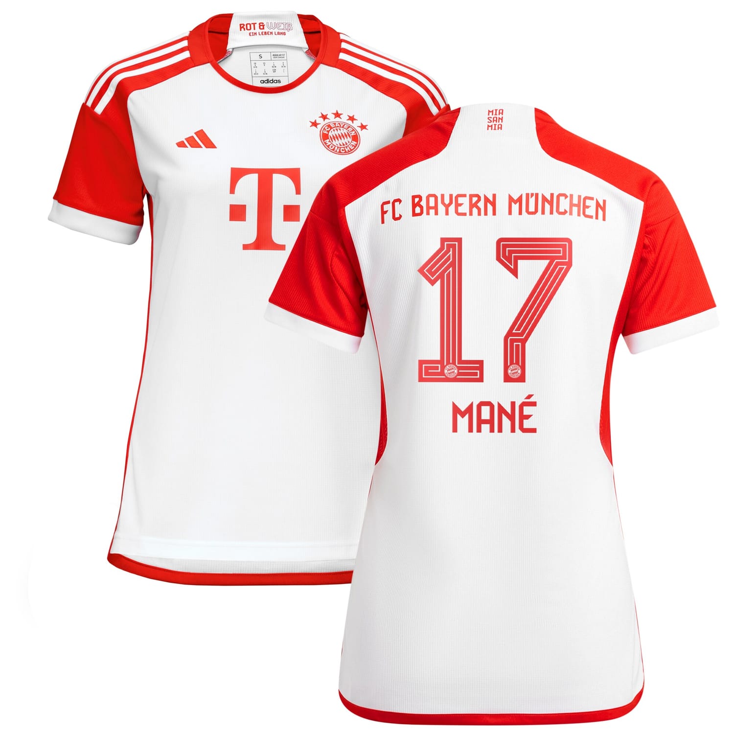 Bundesliga Bayern Munich Home Jersey Shirt White 2023-24 player Sadio Mané printing for Women