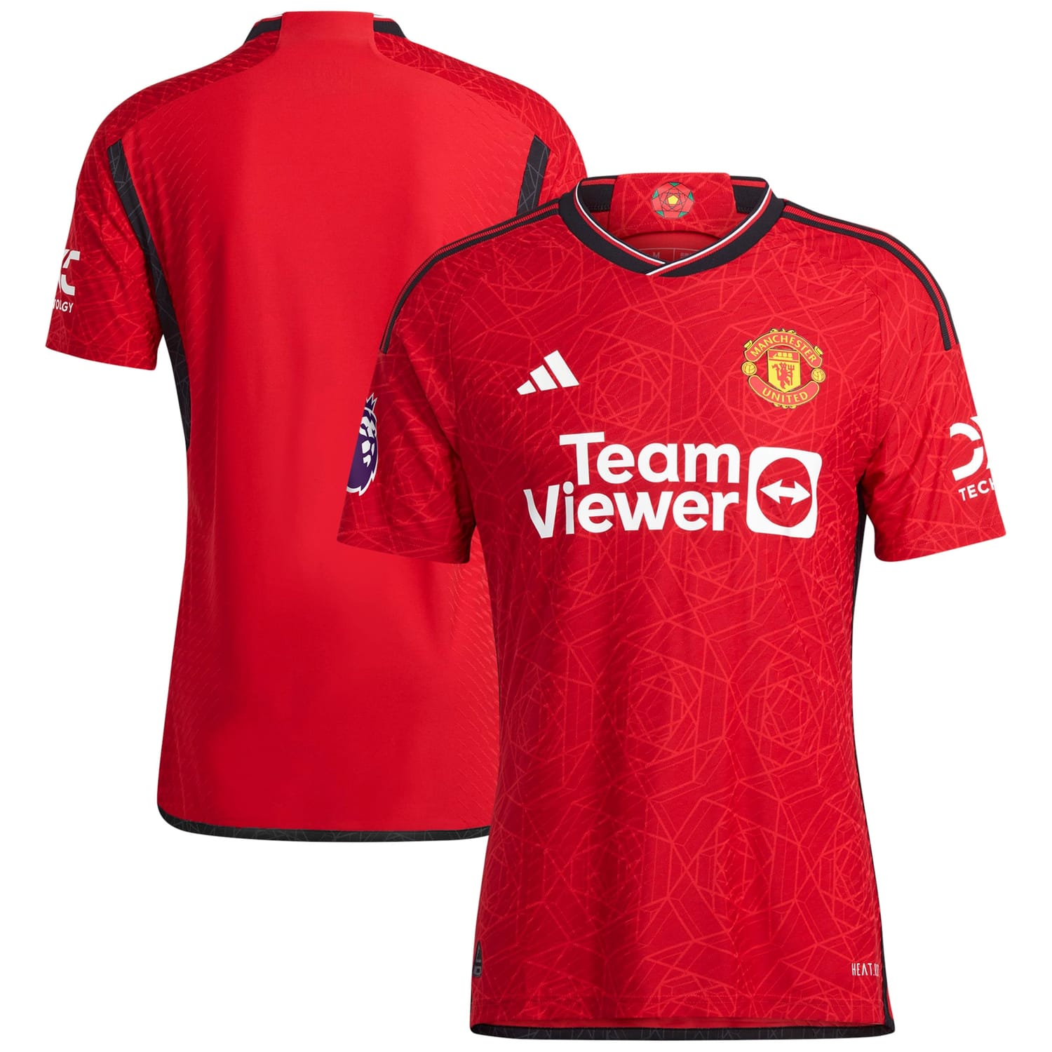Premier League Manchester United Home Authentic Jersey Shirt Red 2023-24 for Men