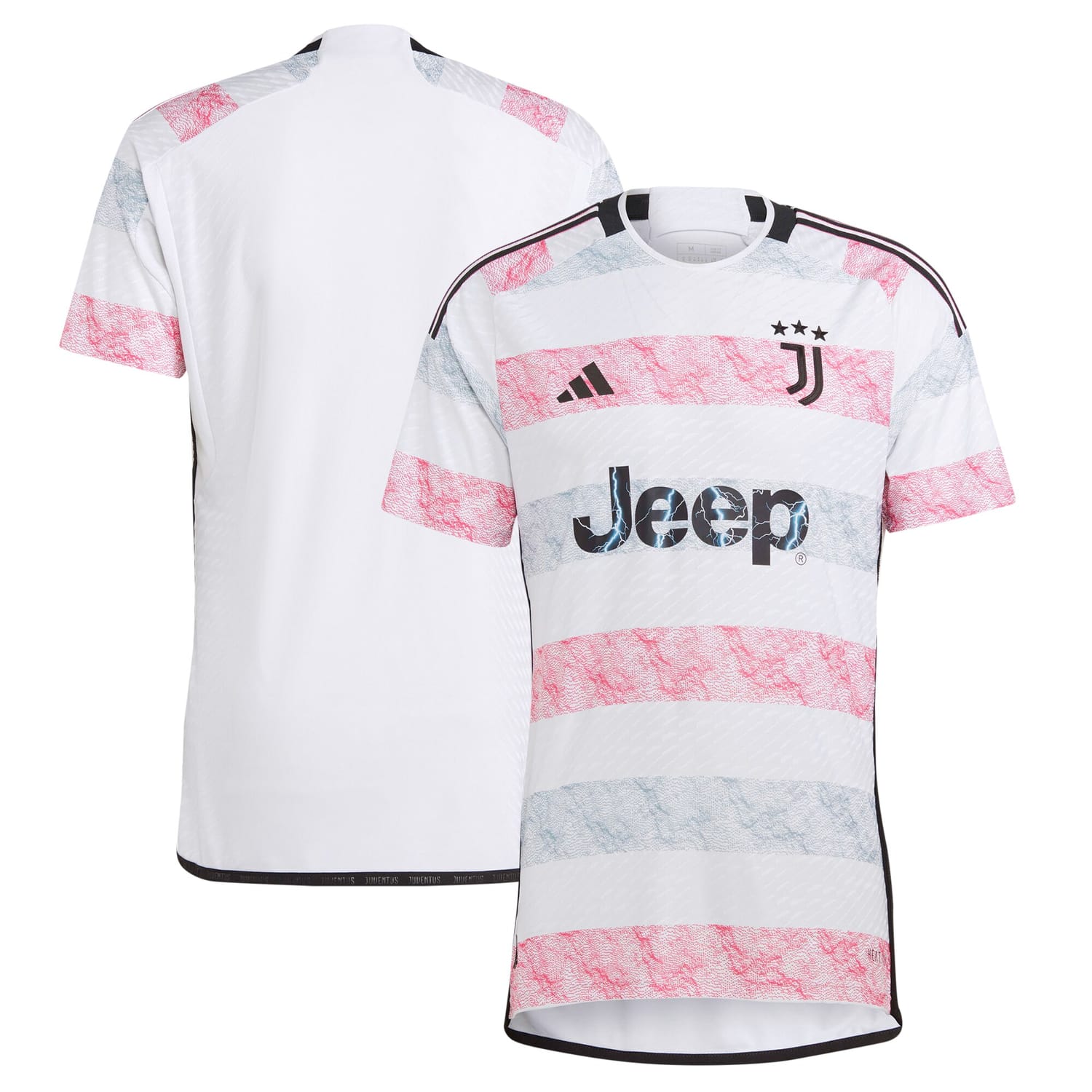Serie A Juventus Away Authentic Jersey Shirt White 2023-24 for Men