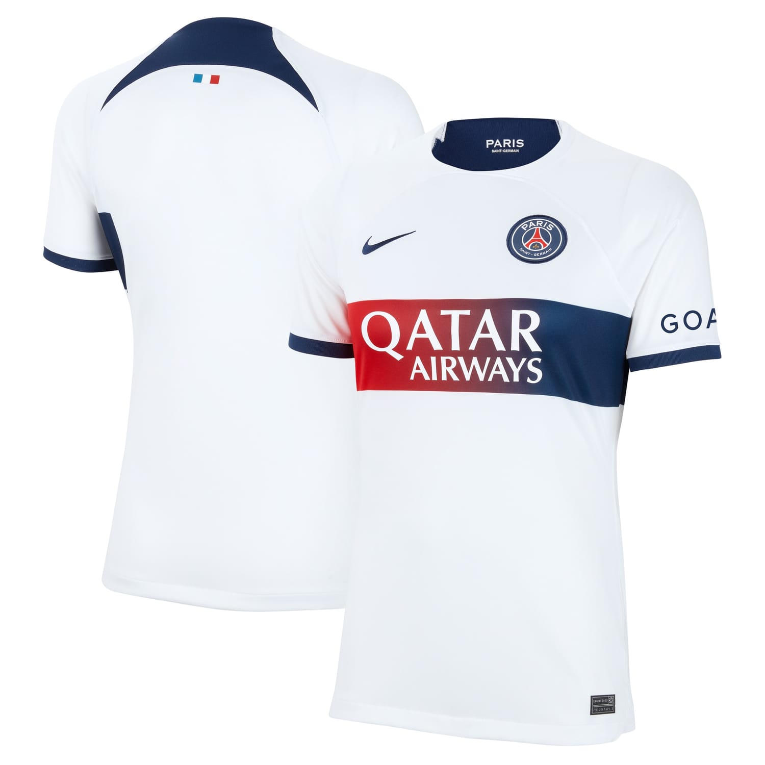 Ligue 1 Paris Saint-Germain Away Jersey Shirt White 2023-24 for Women
