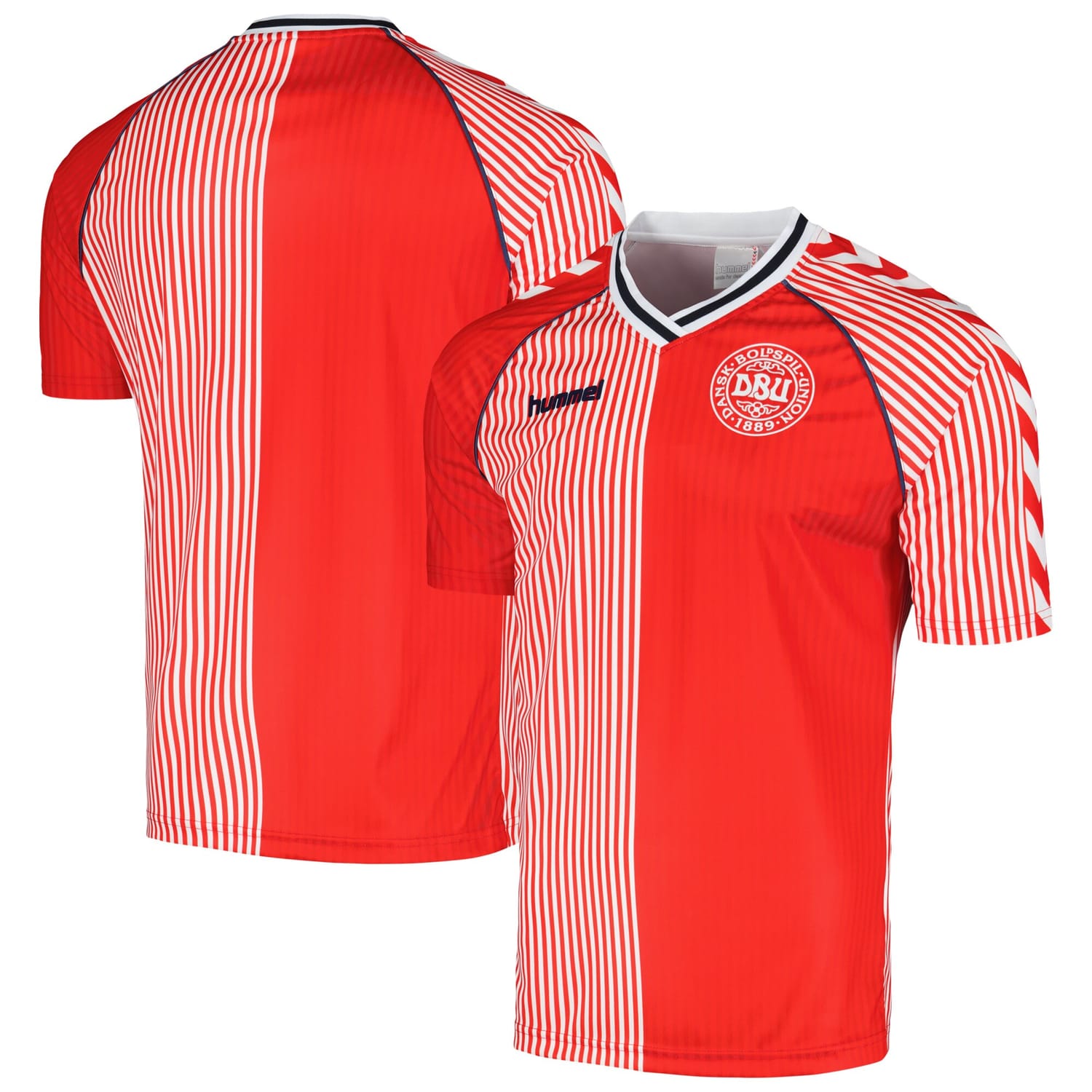 Denmark National Team Home Jersey Shirt Red 1986 for Men