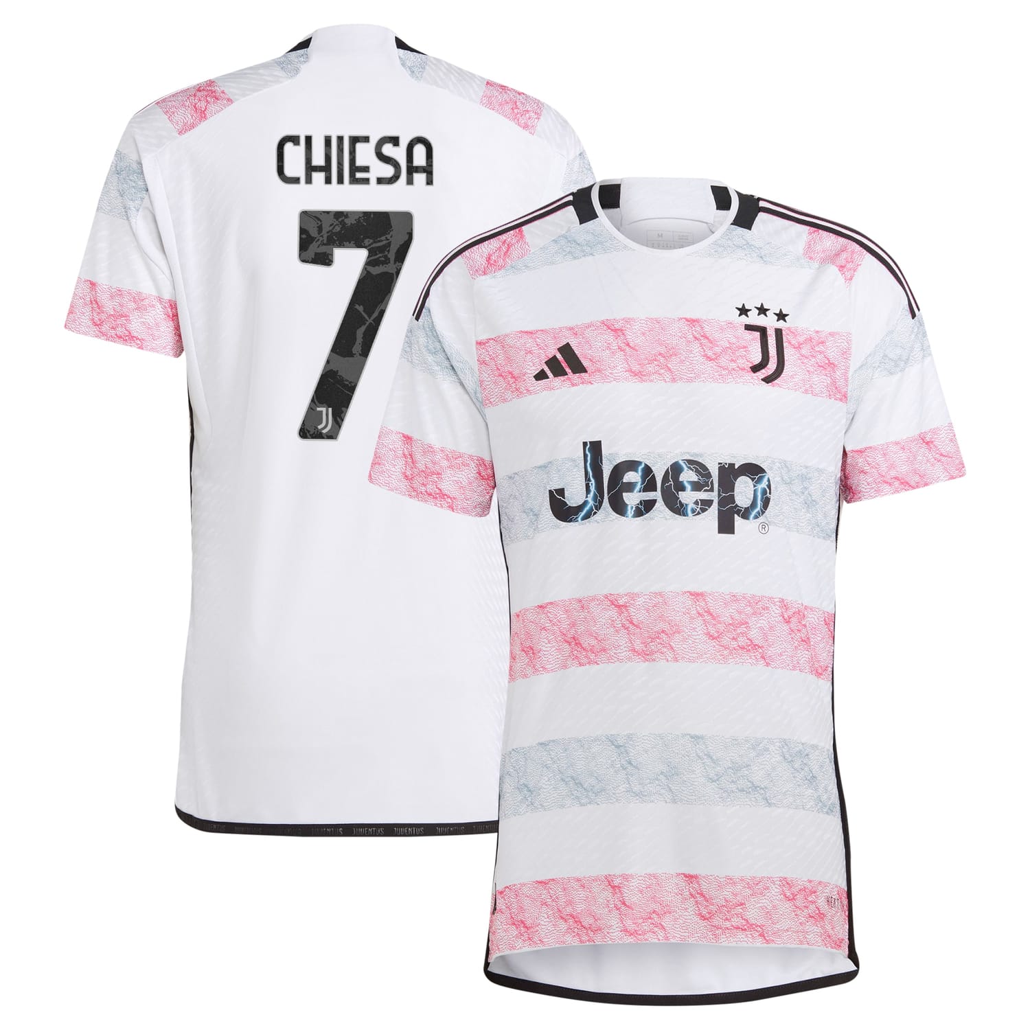 Serie A Juventus Away Authentic Jersey Shirt White 2023-24 player Federico Chiesa printing for Men