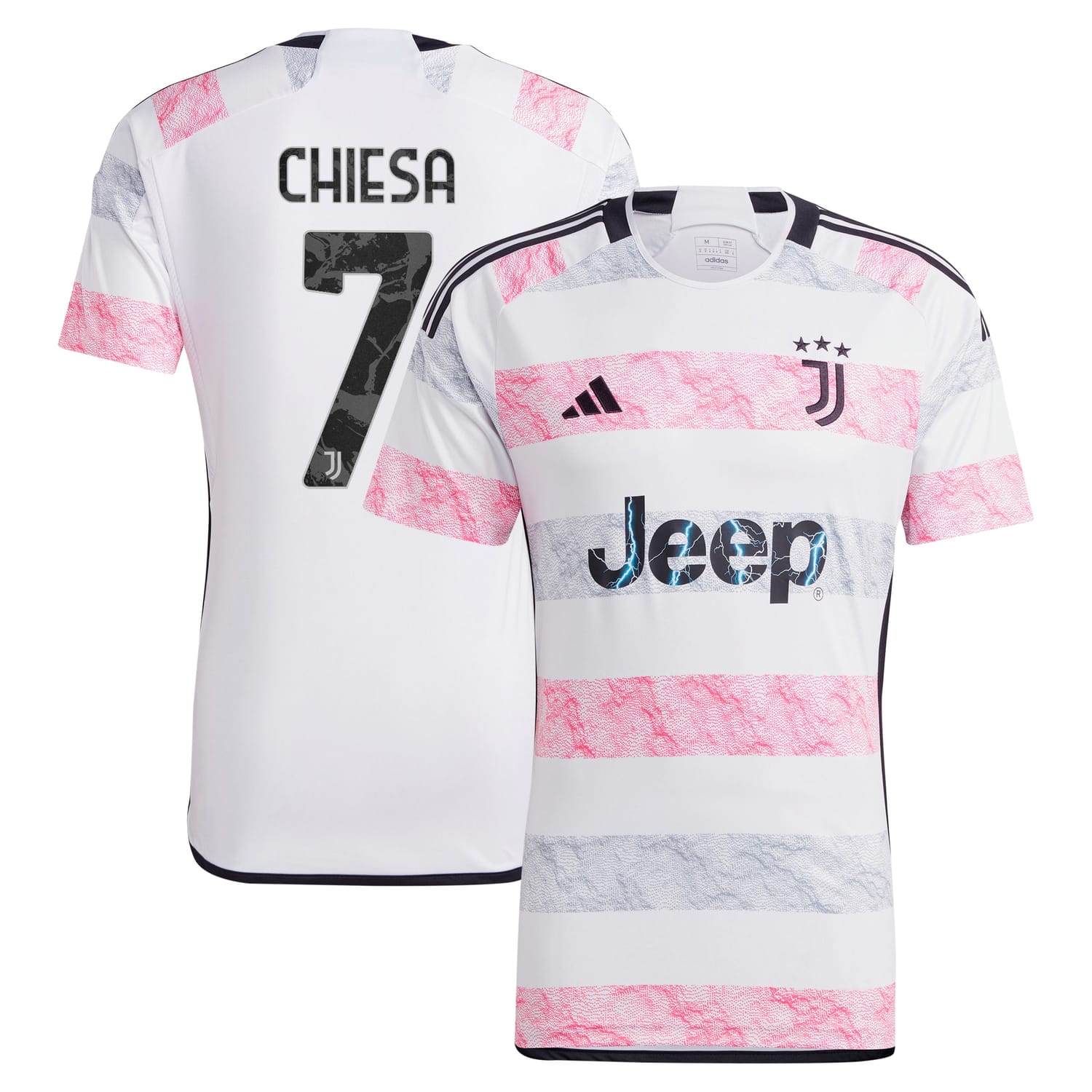 Serie A Juventus Away Jersey Shirt White 2023-24 player Federico Chiesa printing for Men