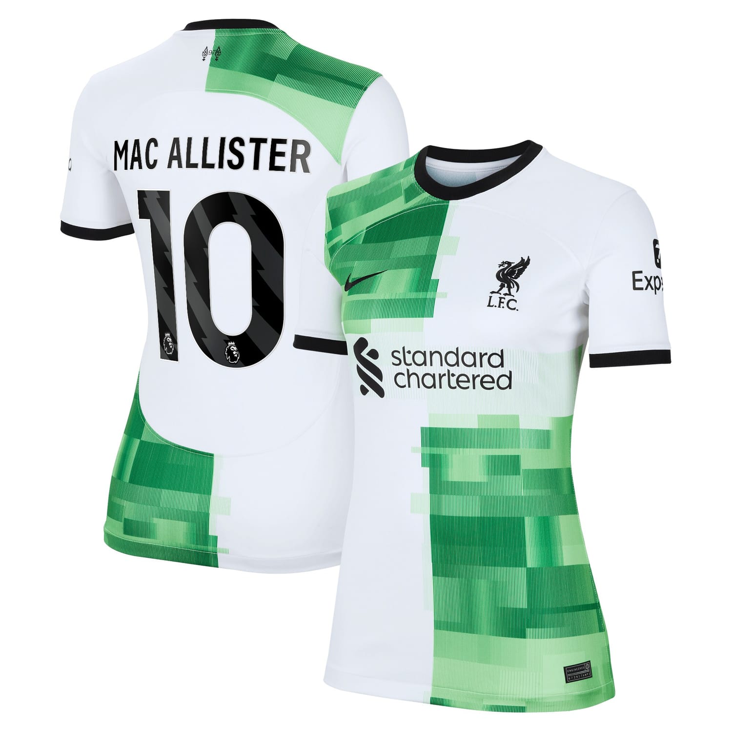 Premier League Liverpool Away Jersey Shirt White 2023-24 player Alexis Mac Allister printing for Women