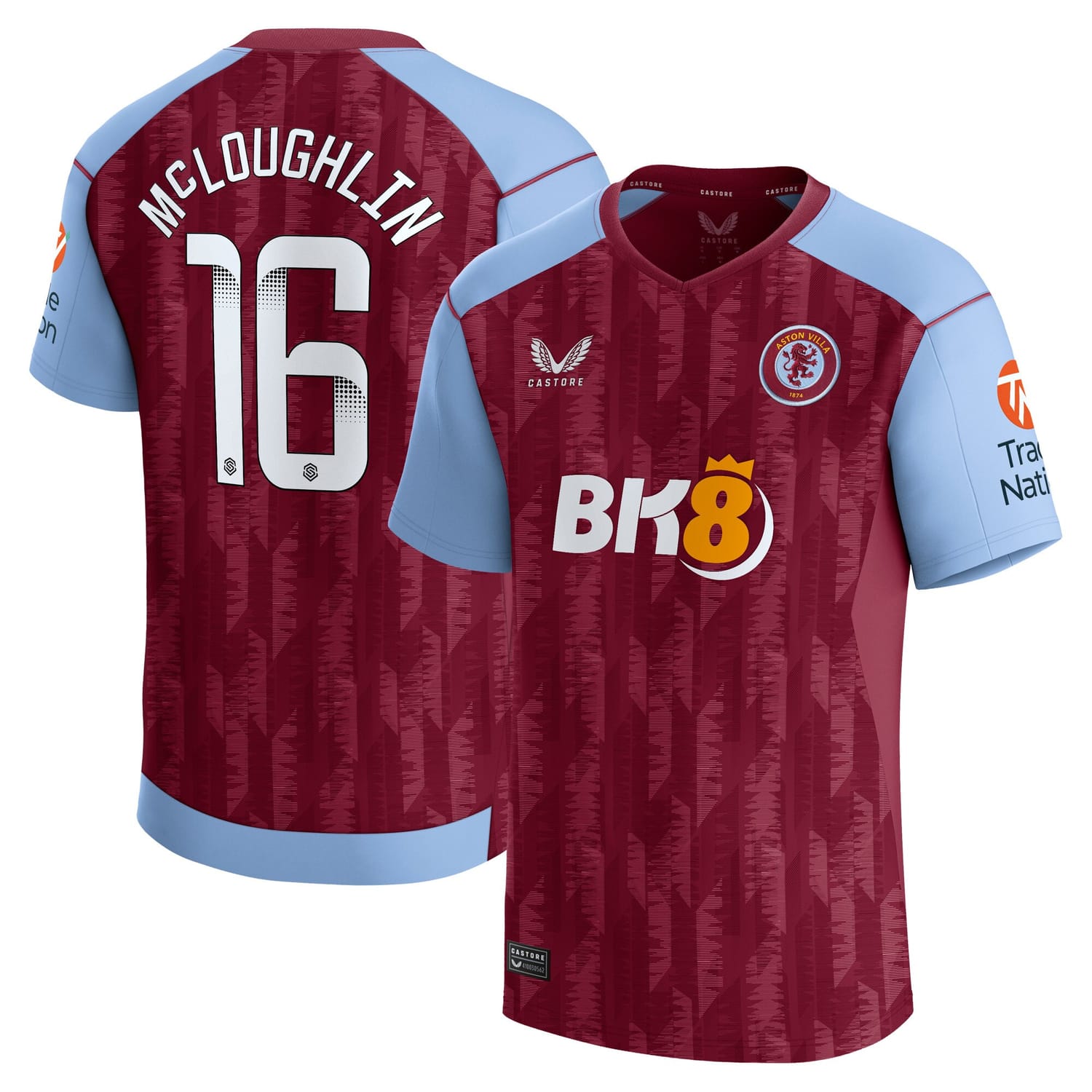 Premier League Aston Villa Home WSL Jersey Shirt 2023-24 player Olivia McLoughlin 16 printing for Men