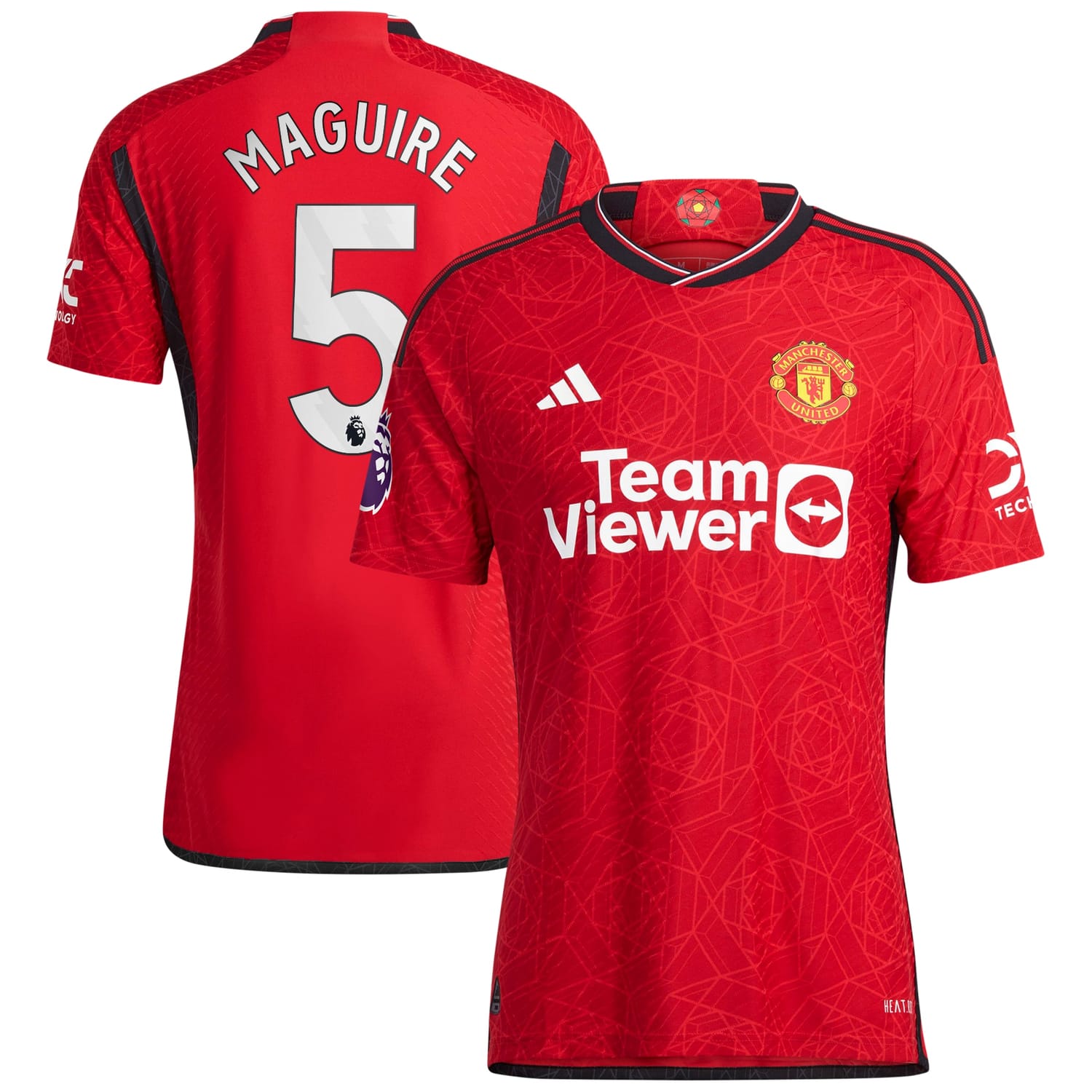 Premier League Manchester United Home Authentic Jersey Shirt Red 2023-24 player Harry Maguire printing for Men