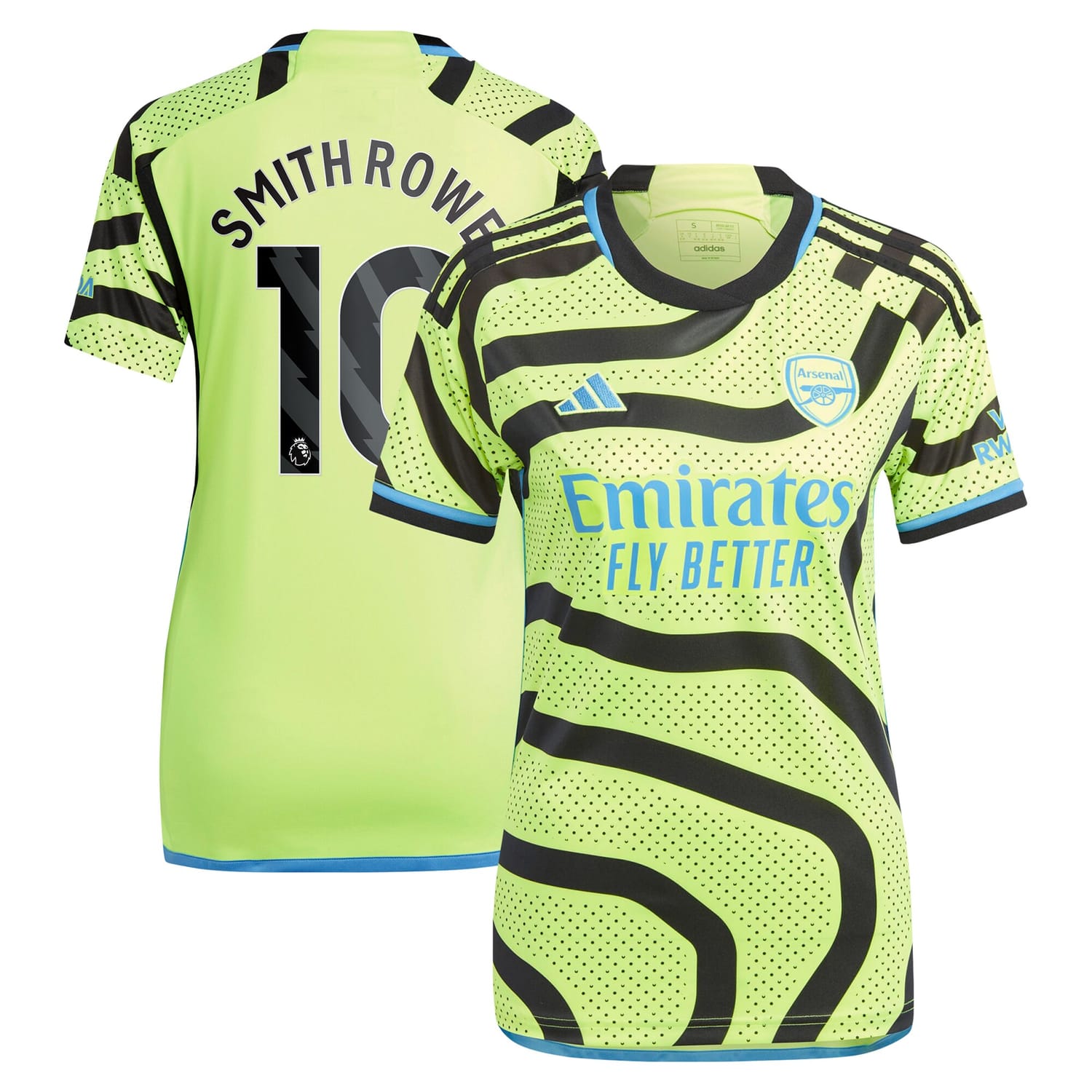 Premier League Arsenal Away Jersey Shirt Yellow 2023-24 player Emile Smith Rowe printing for Women