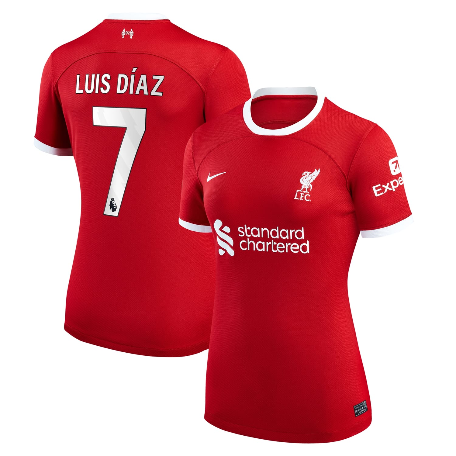 Premier League Liverpool Home Jersey Shirt Red 2023-24 player Luis Diaz printing for Women