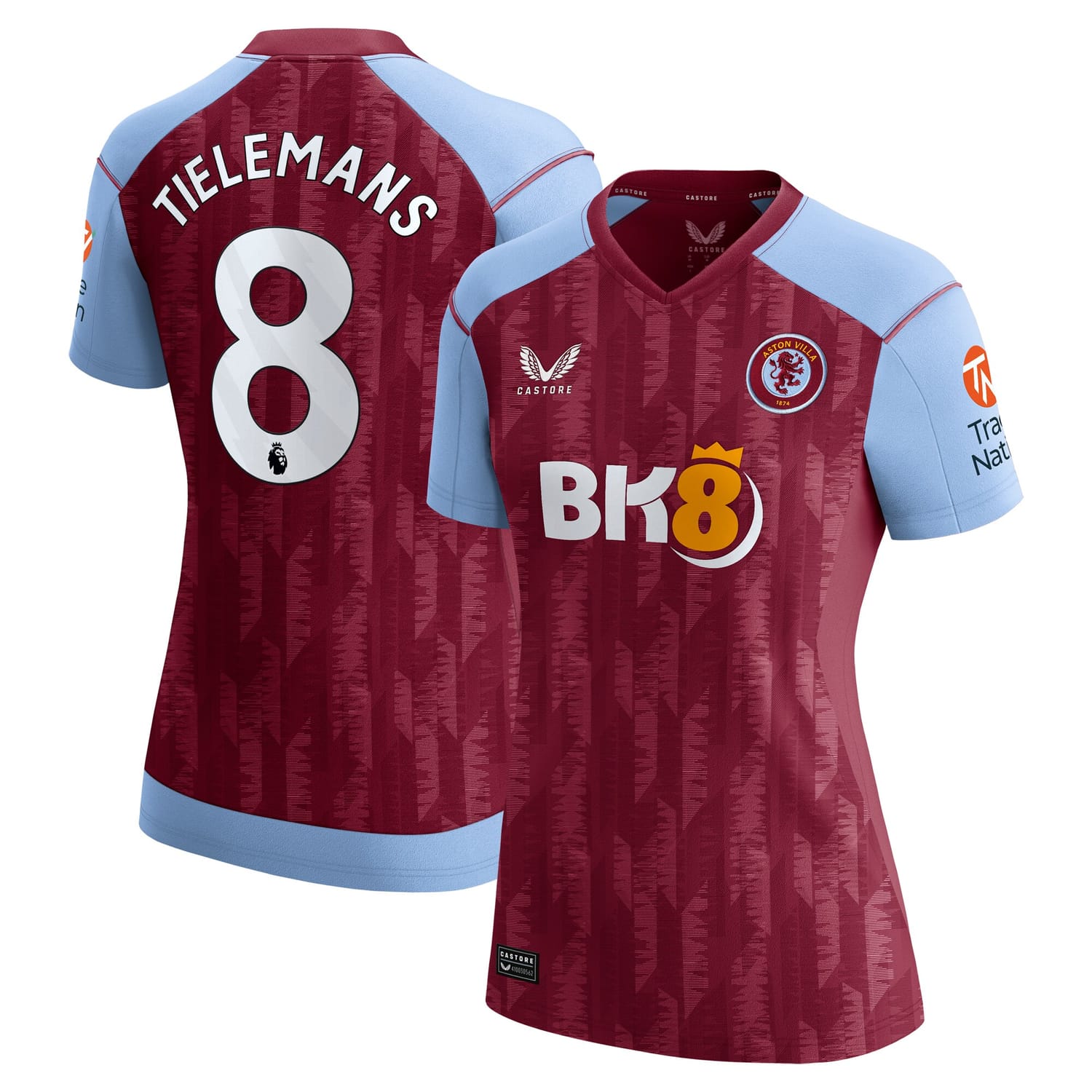 Premier League Aston Villa Home Jersey Shirt 2023-24 player Youri Tielemans 8 printing for Women