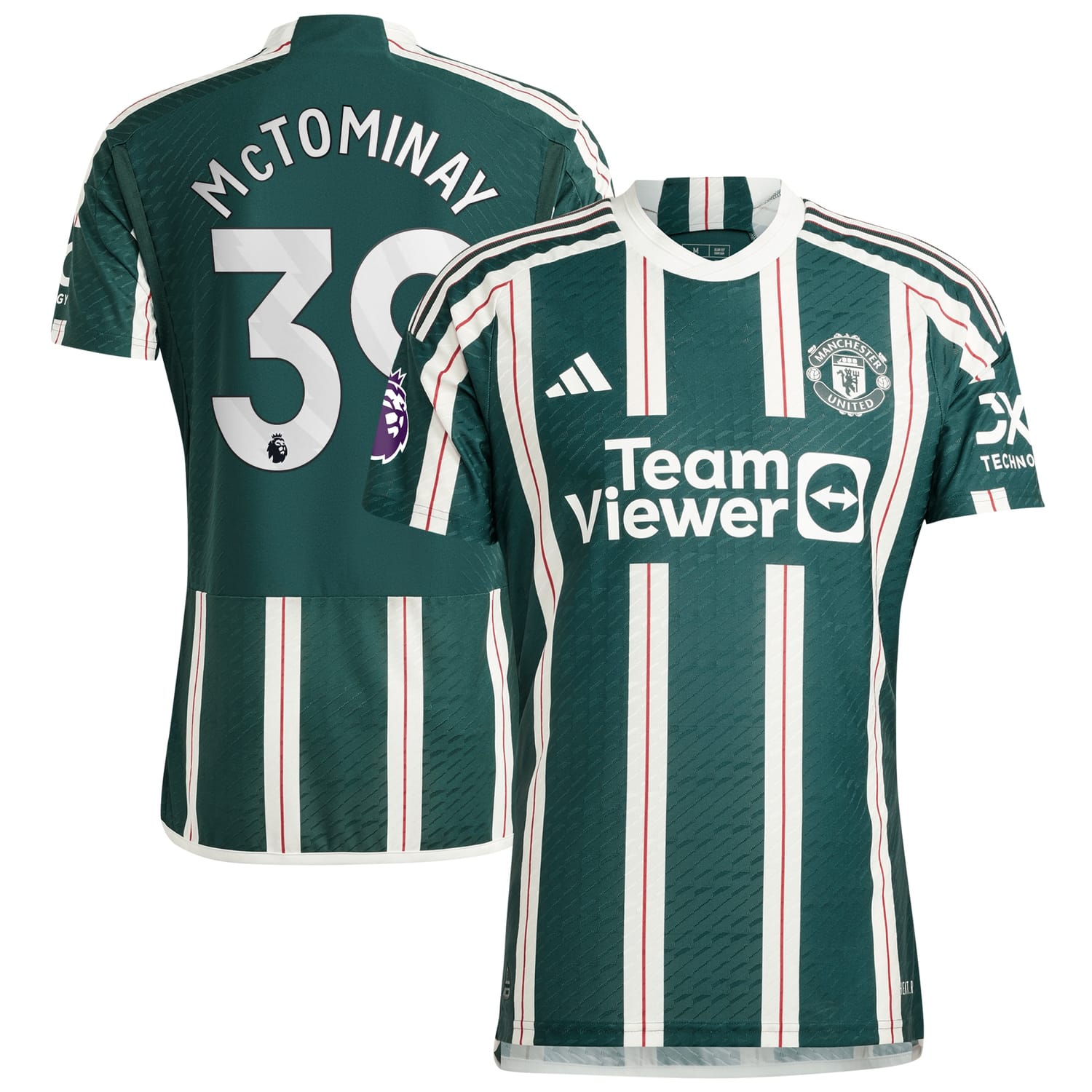 Premier League Manchester United Away Authentic Jersey Shirt Green 2023-24 player Scott McTominay printing for Men